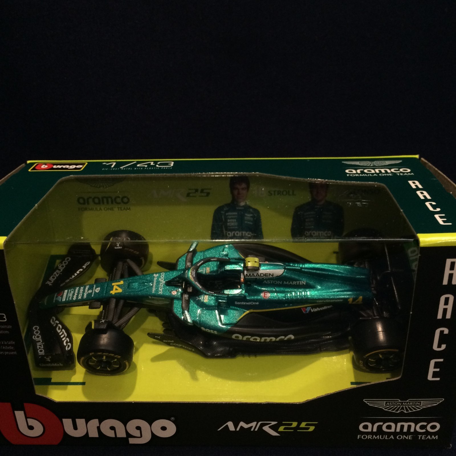 画像1: 新品正規入荷品●burago1/43 ASTON MARTIN AMR 25 (F.アロンソ）#14 