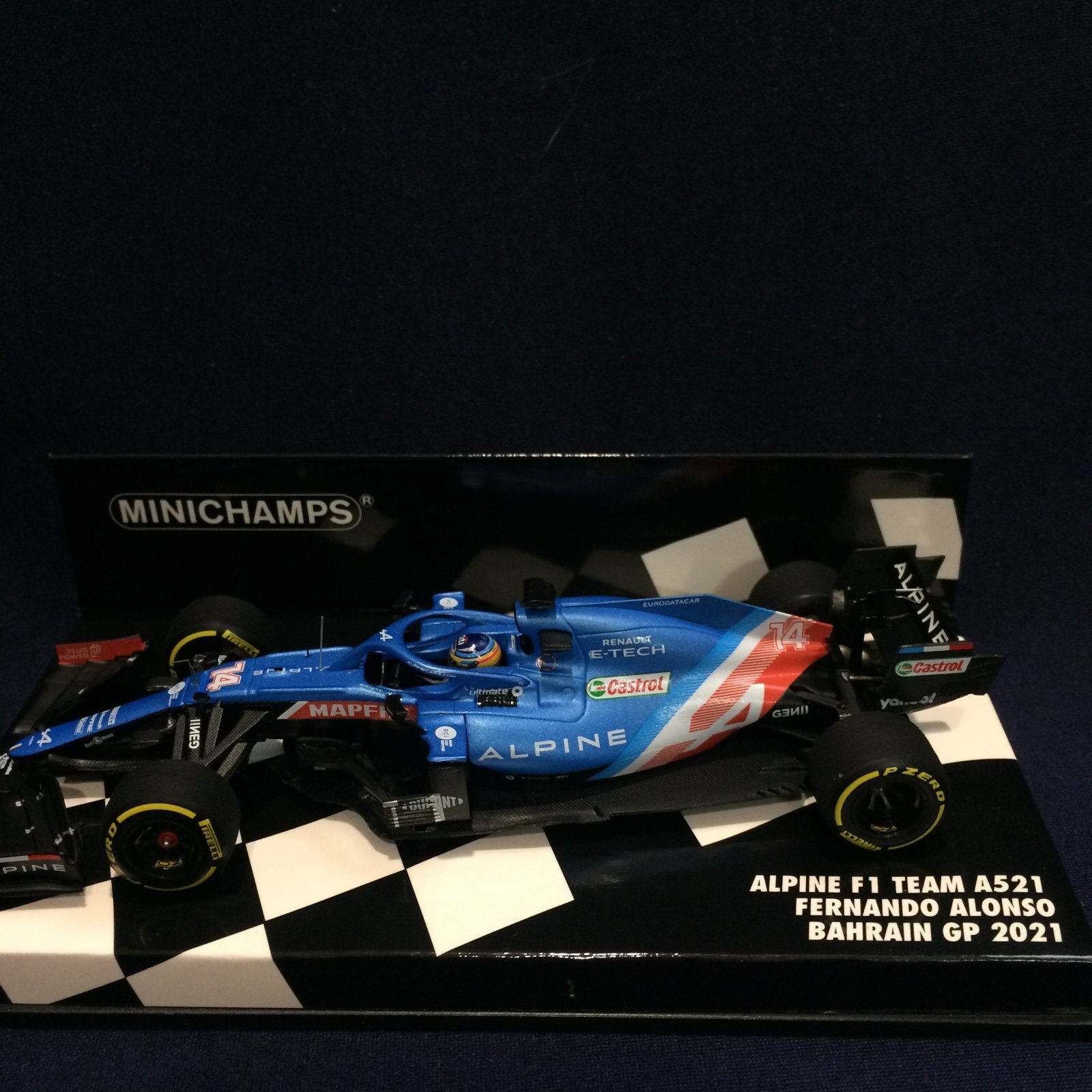 画像1: セカンドハンド品●PMA1/43 ALPINE F1 A521 BAHRAIN GP 2021 (F.アロンソ）#14