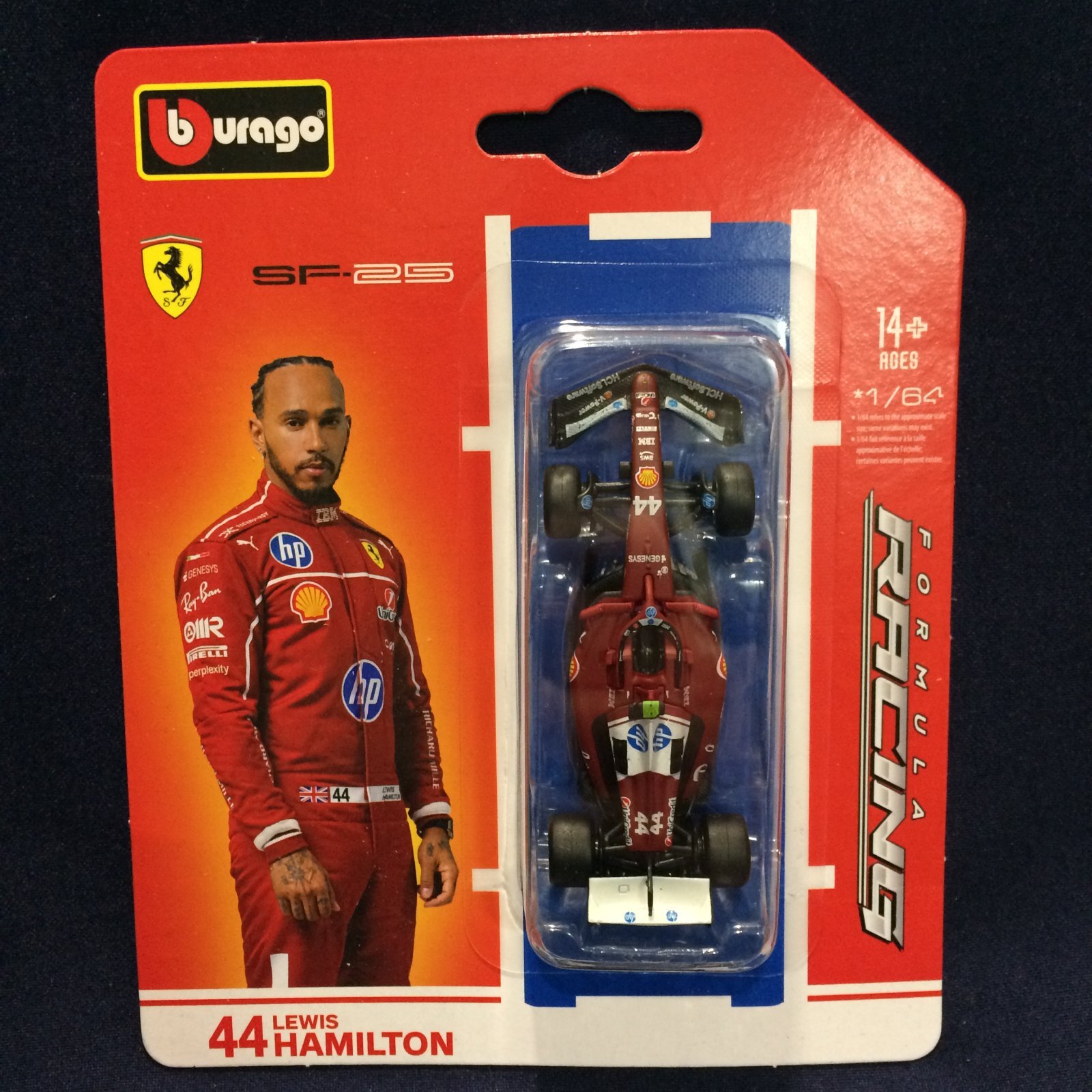 画像1: 新品正規入荷品●BURAGO 1/64スケール FERRARI SF-25 (L.ハミルトン）#44