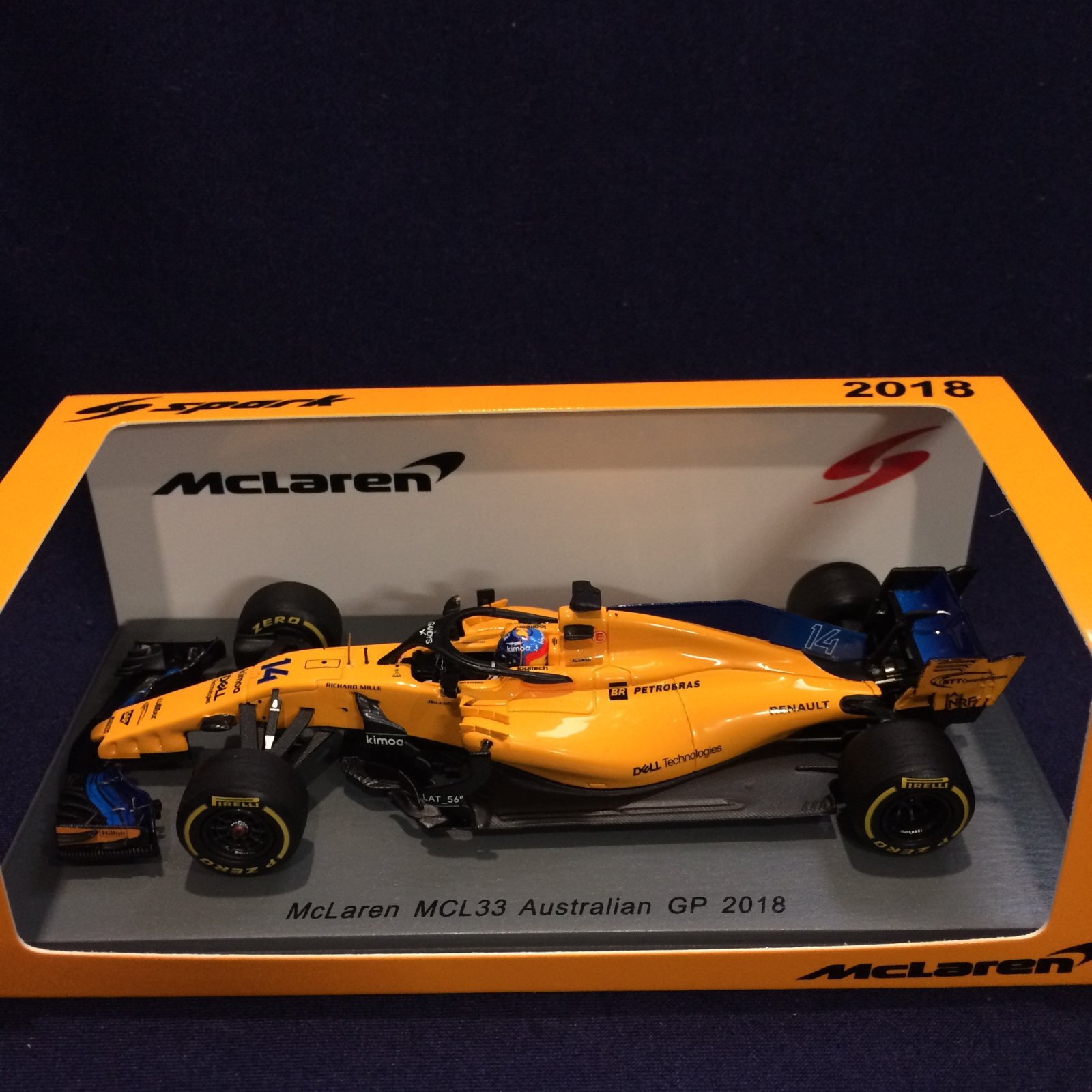 画像1: セカンドハンド品●SPARK 1/43 McLAREN RENAULT MCL33 AUSTRALIAN GP 2018 (F.アロンソ）#14