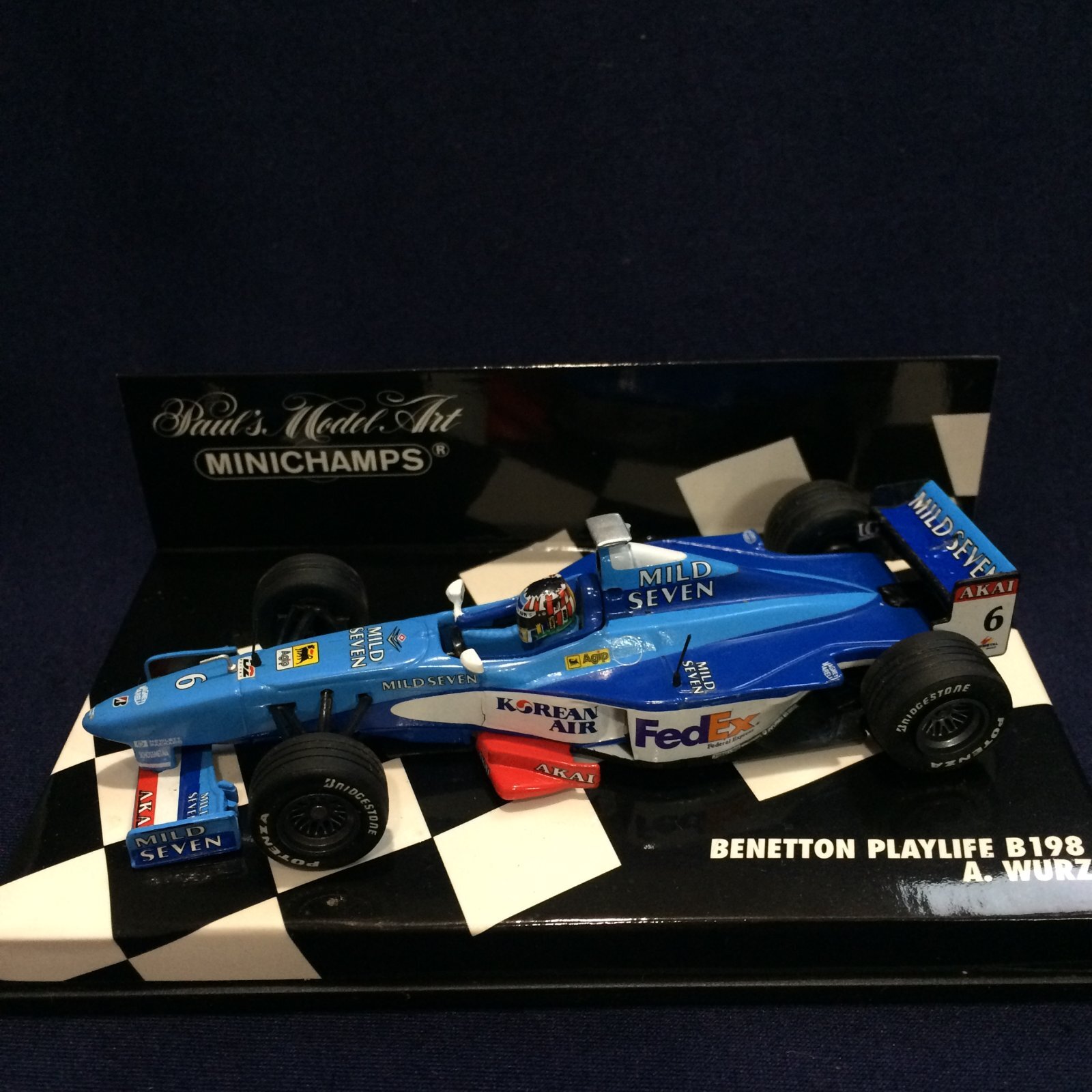 画像1: セカンドハンド品●PMA1/43 BENETTON PLAYLIFE B198 (A.WURZ）#6