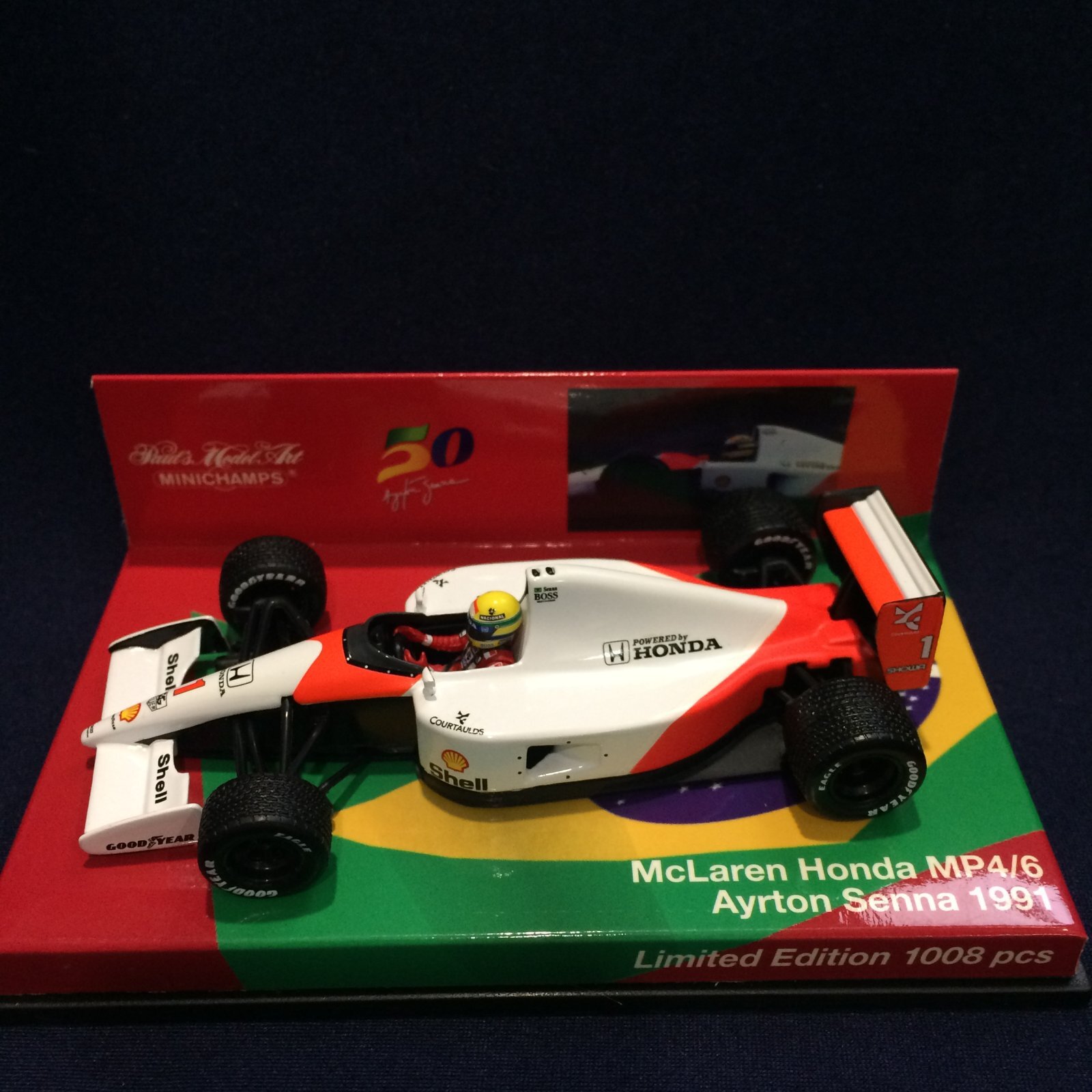 画像1: セカンドハンド品●PMA1/43 RG別注 SENNA 50th McLAREN HONDA MP4/6 (A.セナ） 1991 #1