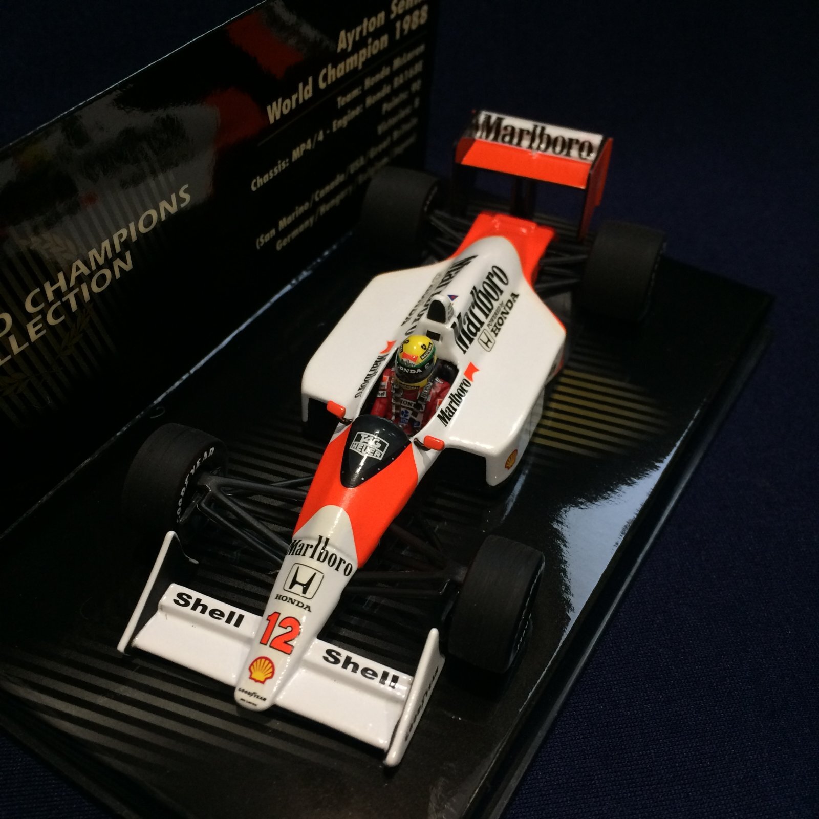 画像: セカンドハンド品●タバコカスタム品●PMA1/43 WCコレクション McLAREN HONDA MP4/4 (A.セナ）#12