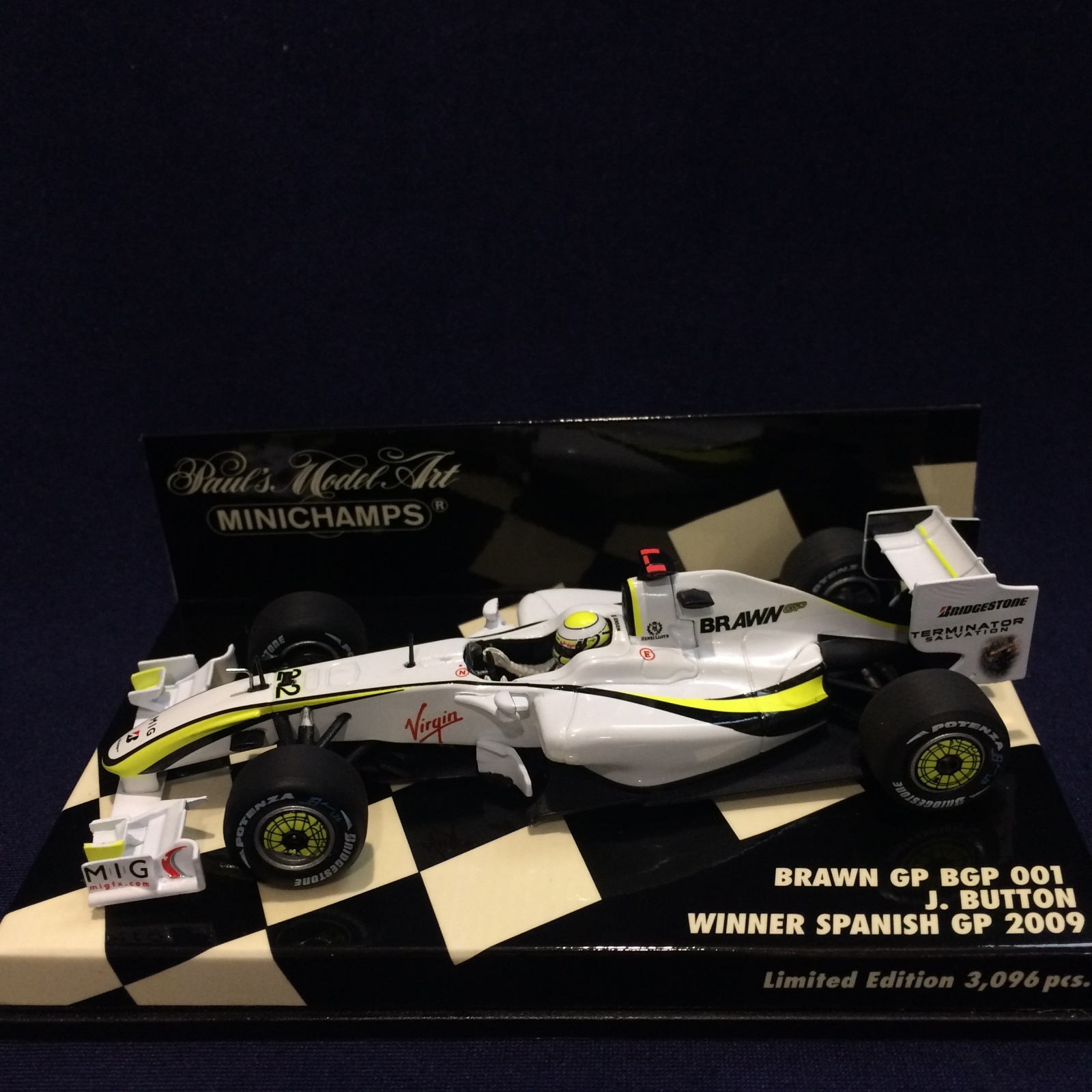 画像1: セカンドハンド品●PMA 1/43 BRAWN GP BGP 001 WINNER SPANISH GP 2009 (J.バトン） #22
