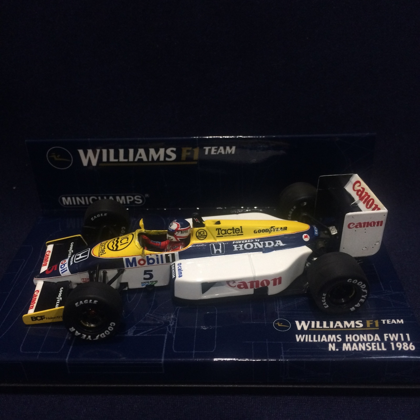 画像1: セカンドハンド品●PMA1/43 WILLIAMS HONDA FW11 (N.マンセル)　1986 #5 
