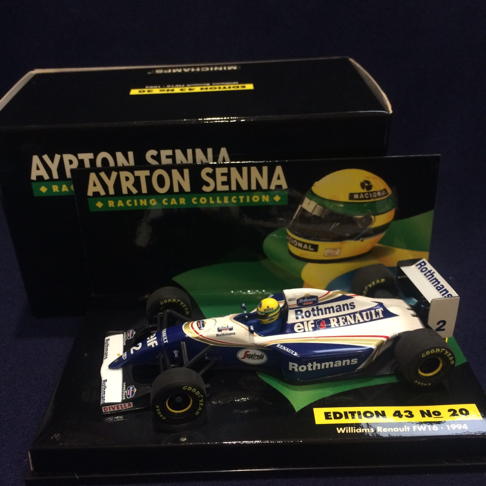 画像1: セカンドハンド品●純正たばこ仕様●PMA1/43 セナコレNo20 WILLIAMS RENAULT FW16 (A.セナ）1994 #2