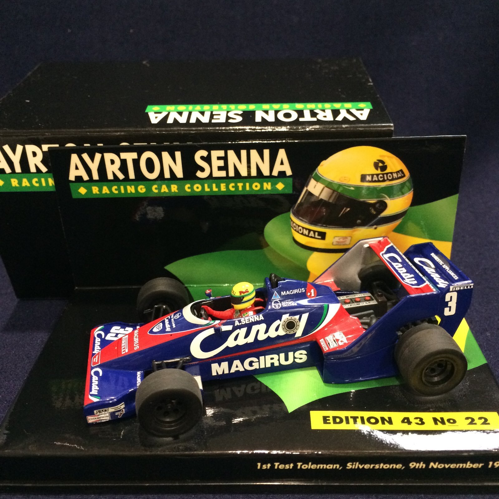 画像1: セカンドハンド品●PMA1/43 セナコレNo22 TOLEMAN HART TG183B 1st TEST SILVERSTONE 1983 (A.セナ）#35