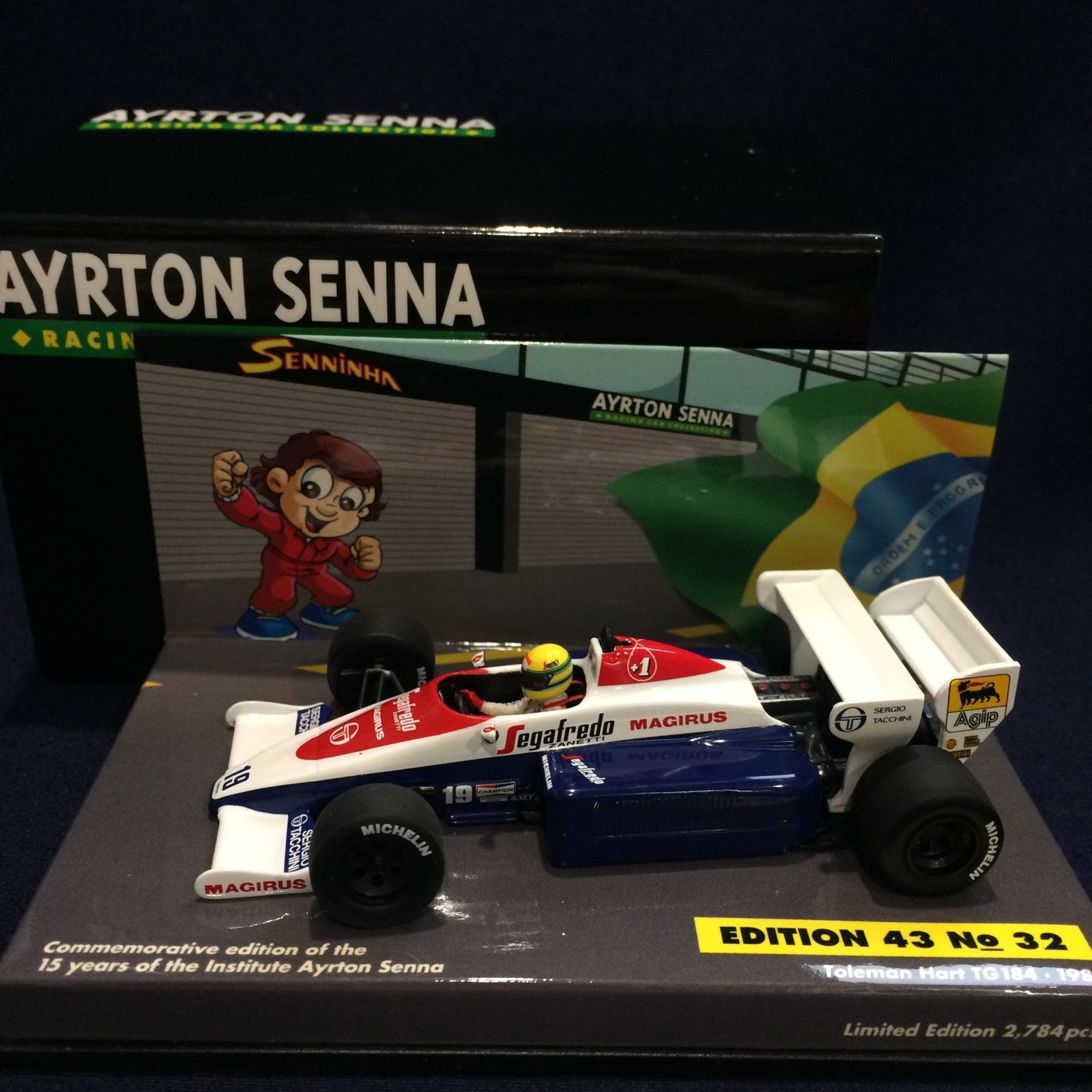 画像1: セカンドハンド品●PMA1/43 セナコレNo32 TOLEMAN HART TG184 (A.セナ）1984 #19