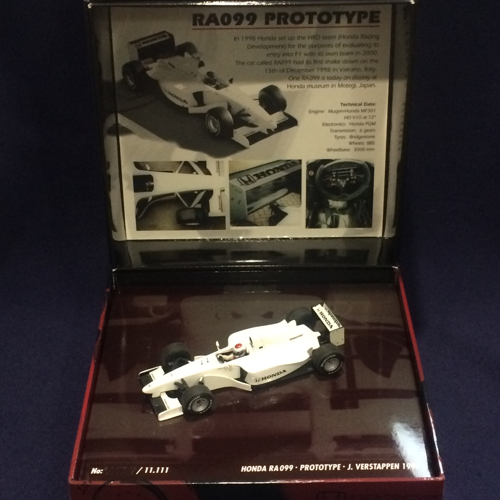 画像1: セカンドハンド品●ギフトBOX●PMA1/43 HONDA RA099 PROTOTYPE (J.フェルスタッペン）
