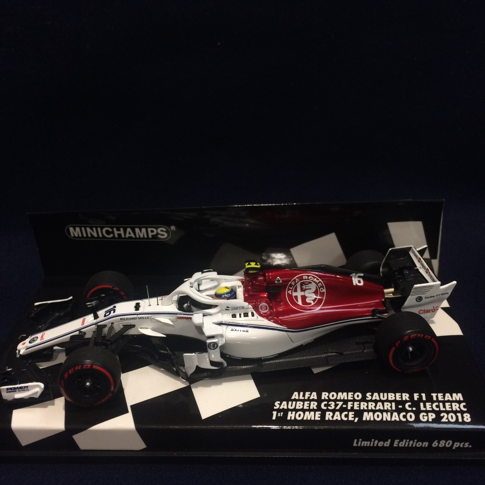 画像1: セカンドハンド品●PMA1/43 ALFA ROMEO SAUBER FERRARI C37 MONACO GP 2018 (C.ルクレール）#16