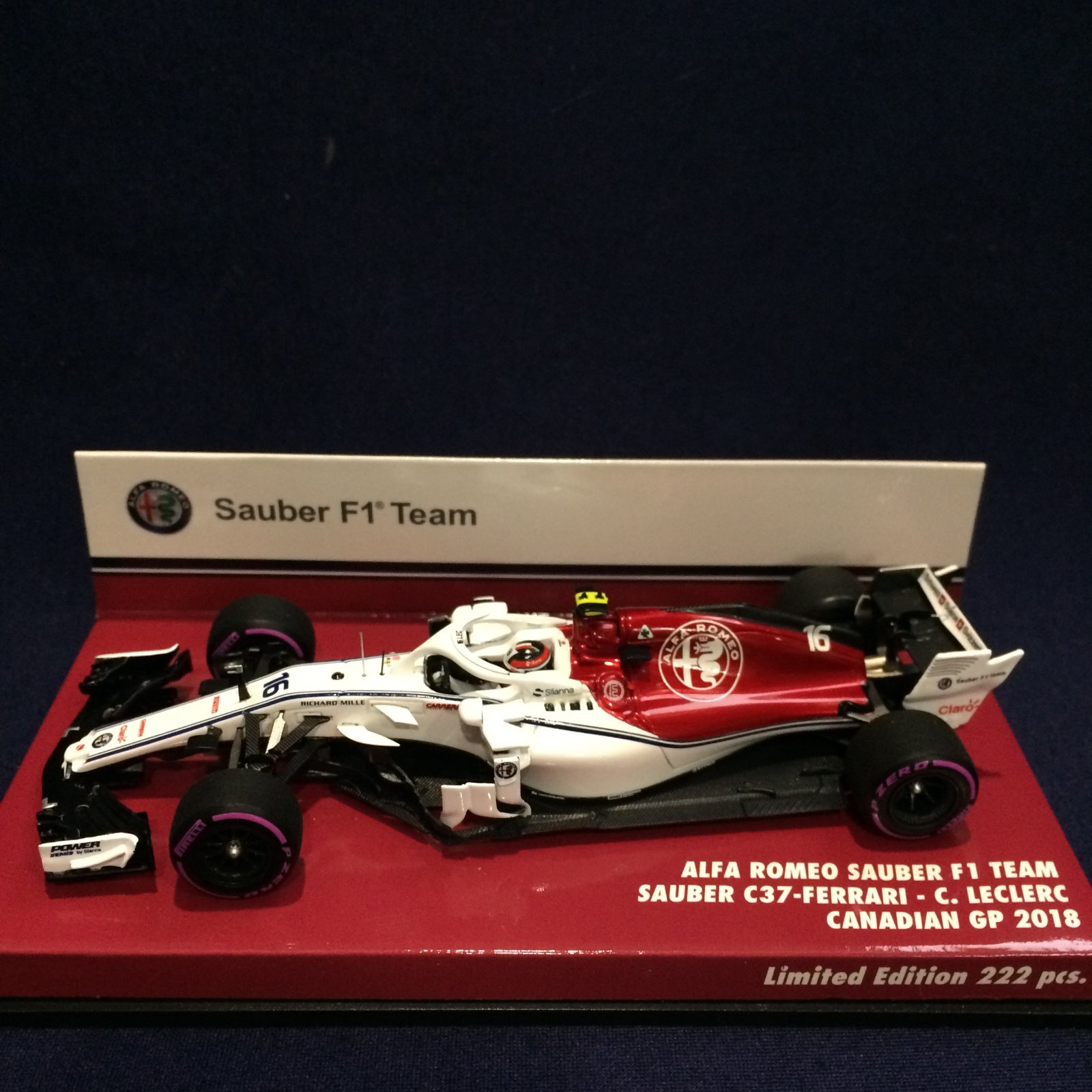 画像1: セカンドハンド品●CK-MODELCARS別注●PMA1/43 ALFA ROMEO SAUBER FERRARI C37 CANADIAN GP 2018 (C.ルクレール）#16