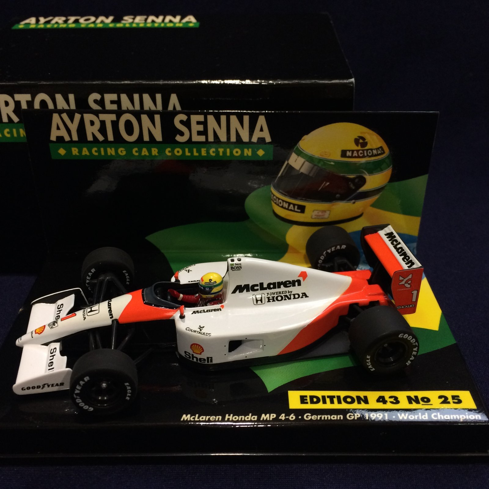 画像1: セカンドハンド品●PMA1/43 セナコレNo25 McLAREN HONDA MP4/6 GERMAN GP WORLD CHAMPION (A.セナ）1991#1