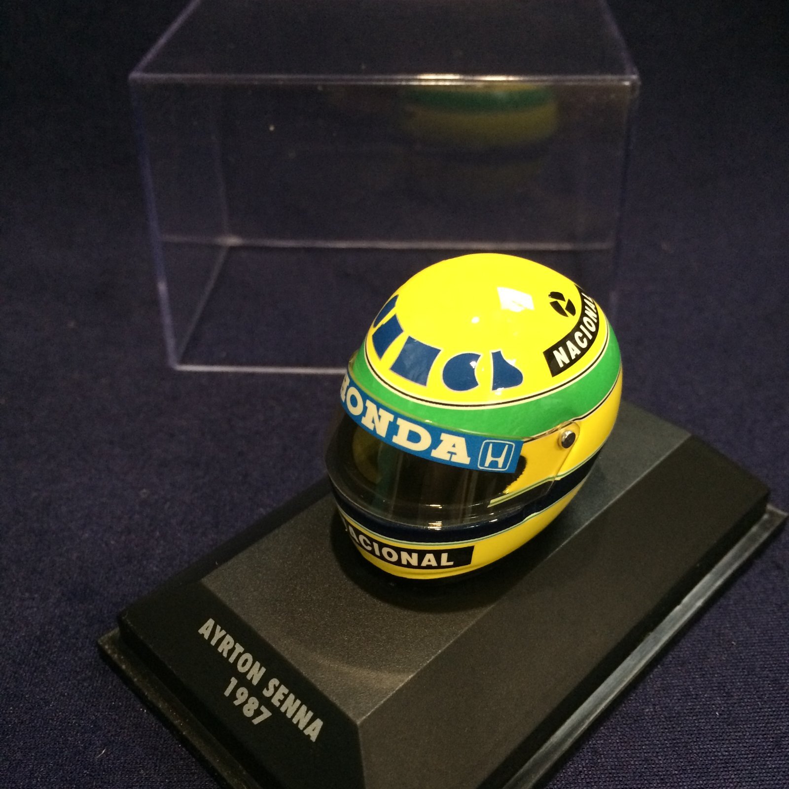 画像1: 特価品●セカンドハンド品●紙外箱（スリブ）無●PMA1/8 アイルトンセナ ミニヘルメットコレクション 1987