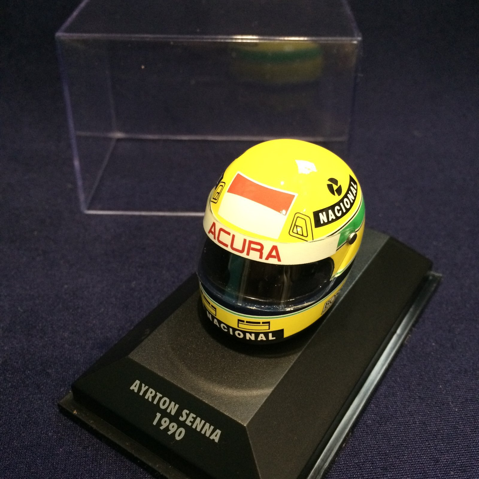 画像1: 特価品●セカンドハンド品●紙外箱（スリブ）無●PMA1/8 アイルトンセナ ミニヘルメットコレクション 1990