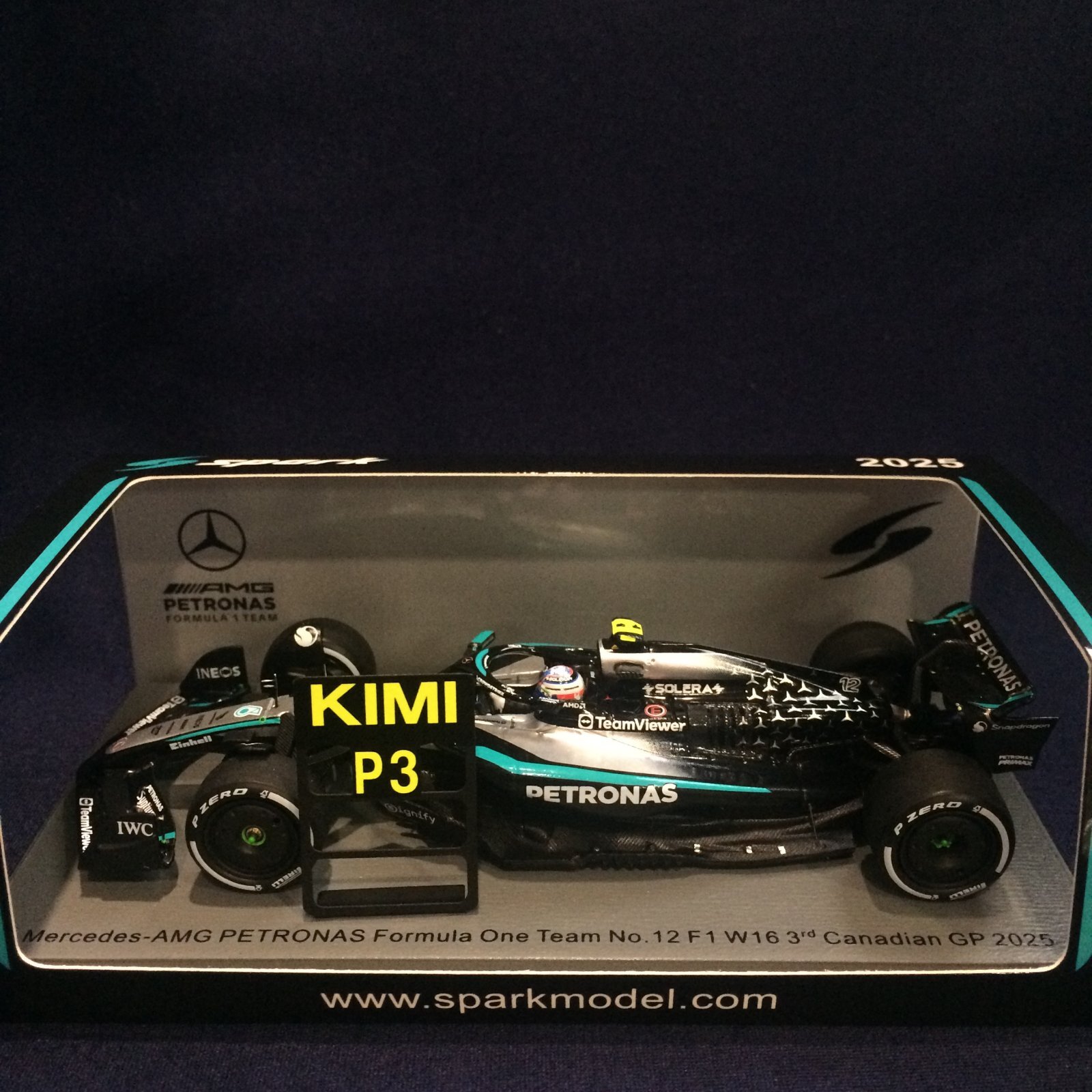 画像1: 新品正規荷品●SPARK1/43 MERCEDES-AMG PETRONAS W16 3rd CANADIAN GP 2025 (K.アントネッリ）#12