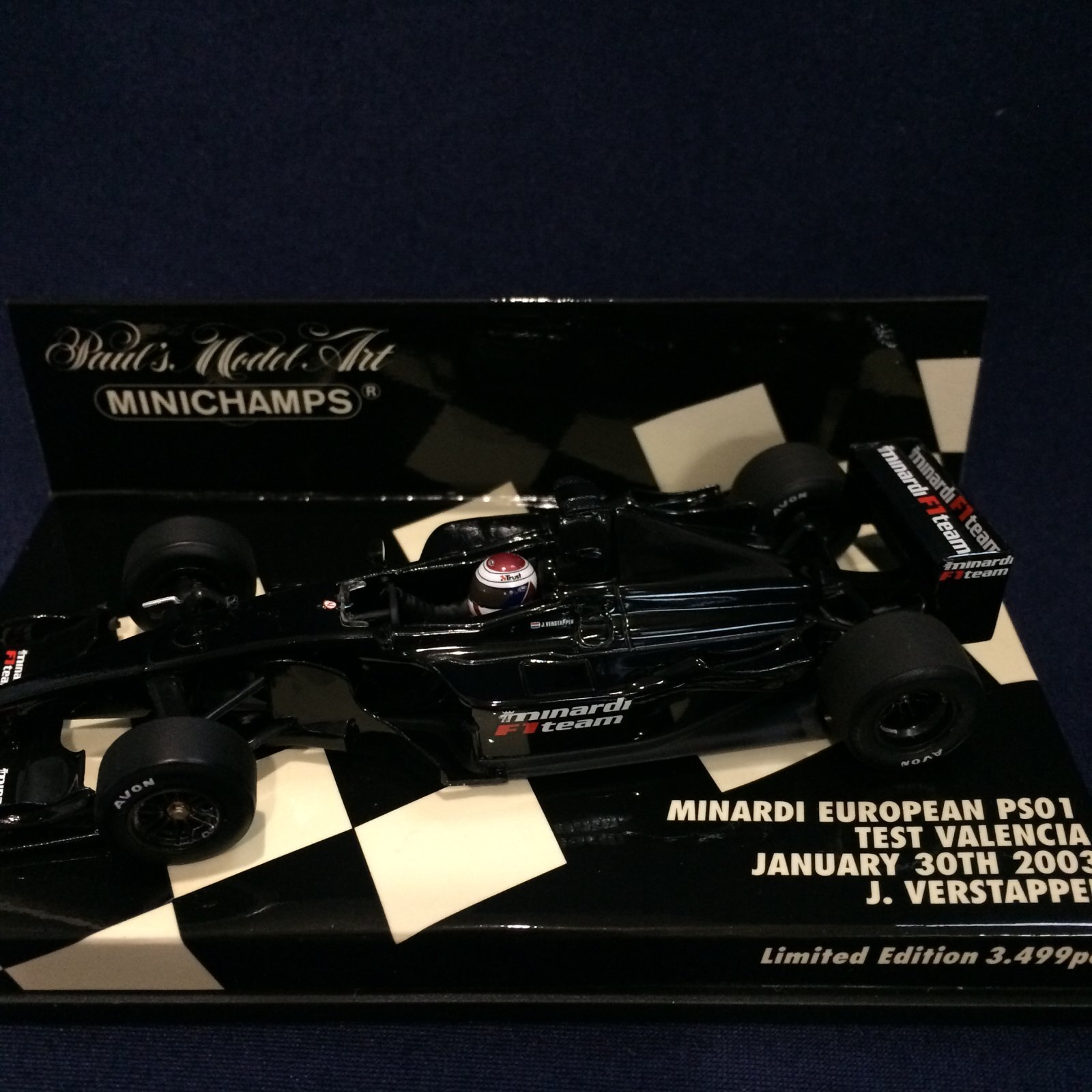 画像1: セカンドハンド品●PMA1/43 MINARDI EUROPEAN PS01 TEST VALENCIA 2003 (J.フェルスタッペン）