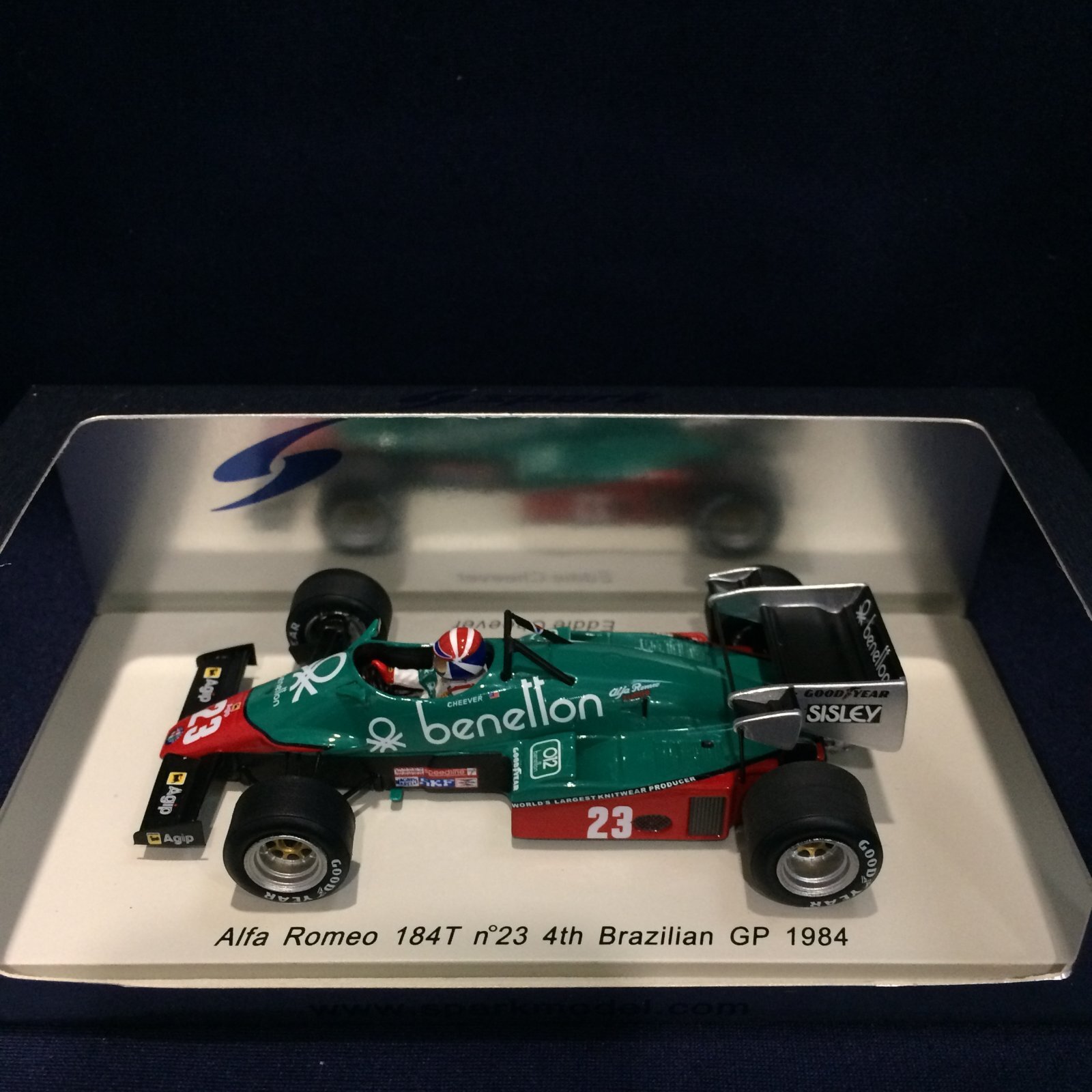 画像1: セカンドハンド品●SPARK1/43 ALFA ROMEO 184T 4th BRAZILIAN GP 1984 (E.チーバー）#23