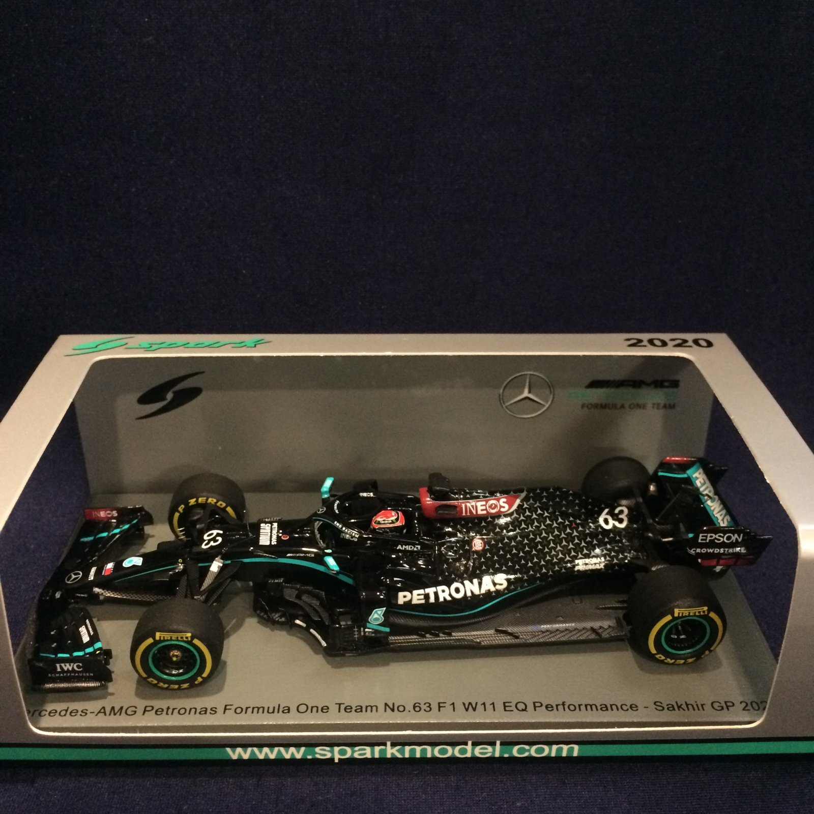 画像1: セカンドハンド品●SPARK1/43 MERCEDES-AGM PETRONAS W11 SAKHIR GP 2020 ※スポット参戦※ (G.ラッセル）#63