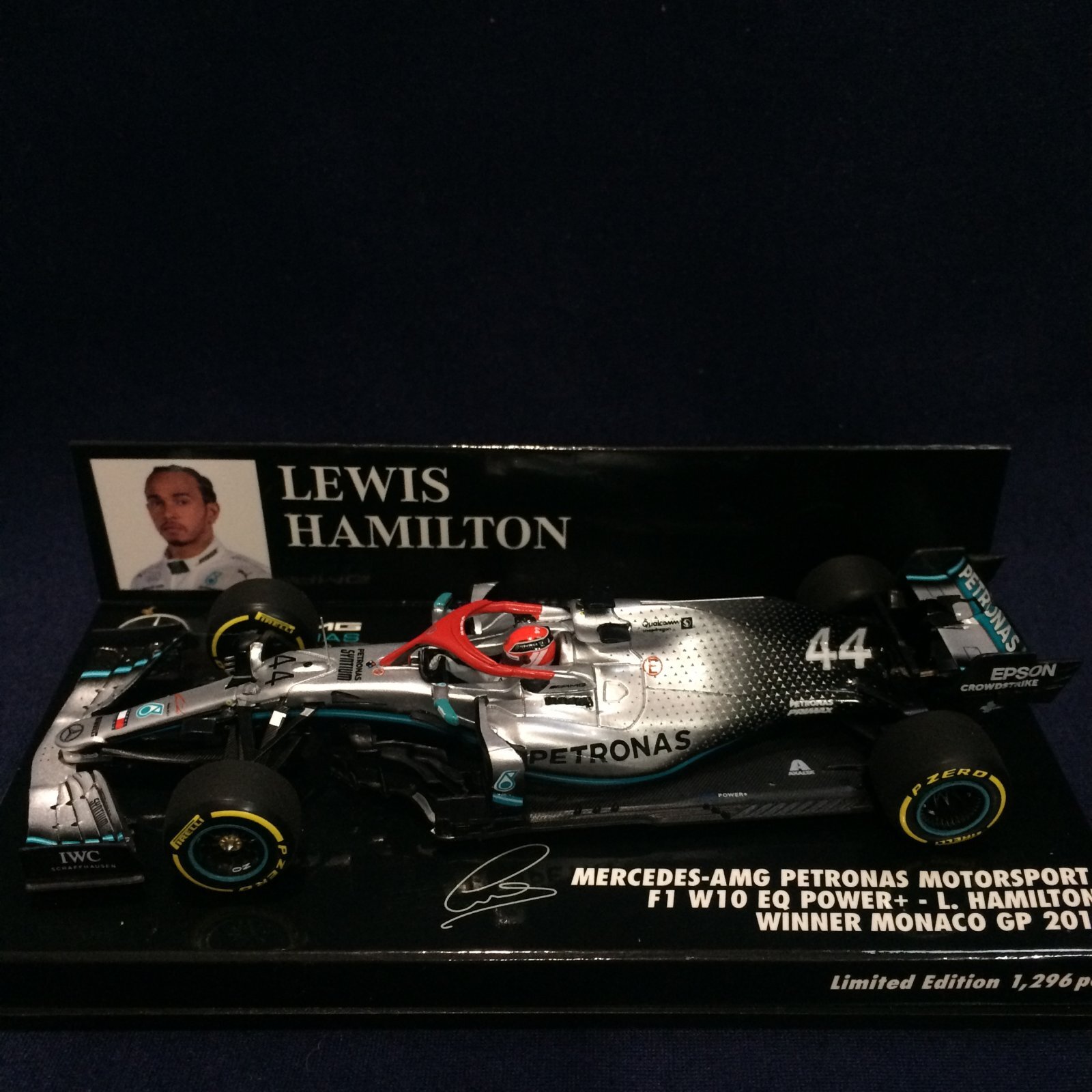 画像1: セカンドハンド品●PMA 1/43 MERCEDES-AMG PETORONAS W10 WINNER MONACO GP 2019 (L.ハミルトン）#44