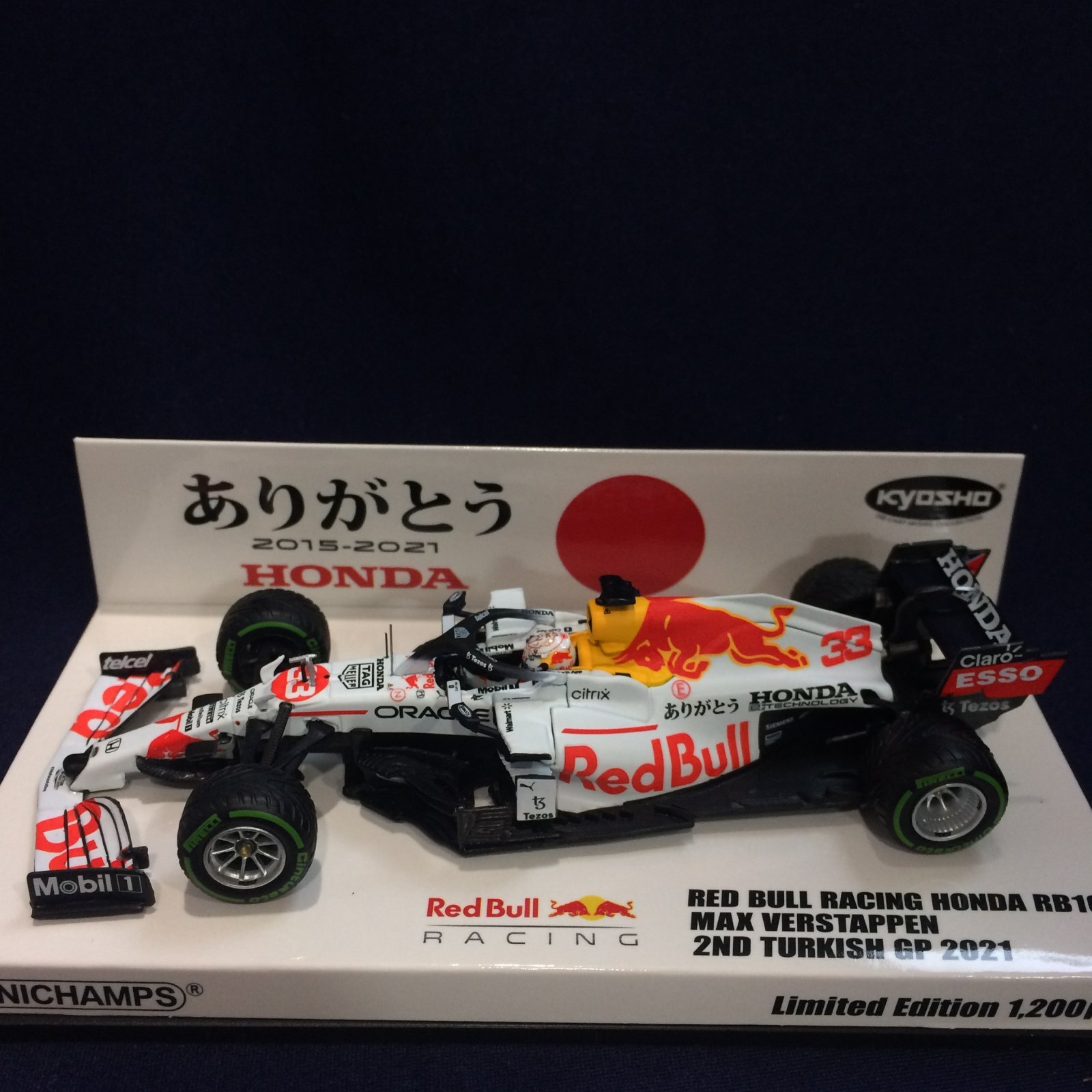 画像1: セカンドハンド品■京商別注■PMA1/43 RED BULL HONDA RB16B 2nd PLACE TURKISH GP (M.フェルスタッペン）#33
