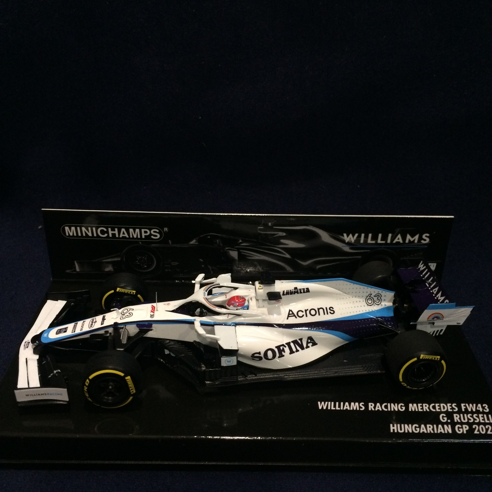 画像1: セカンドハンド品●PMA1/43 WILLIAMS MERCEDES FW43 HUNGARIAN GP 2020 (G.ラッセル）#63