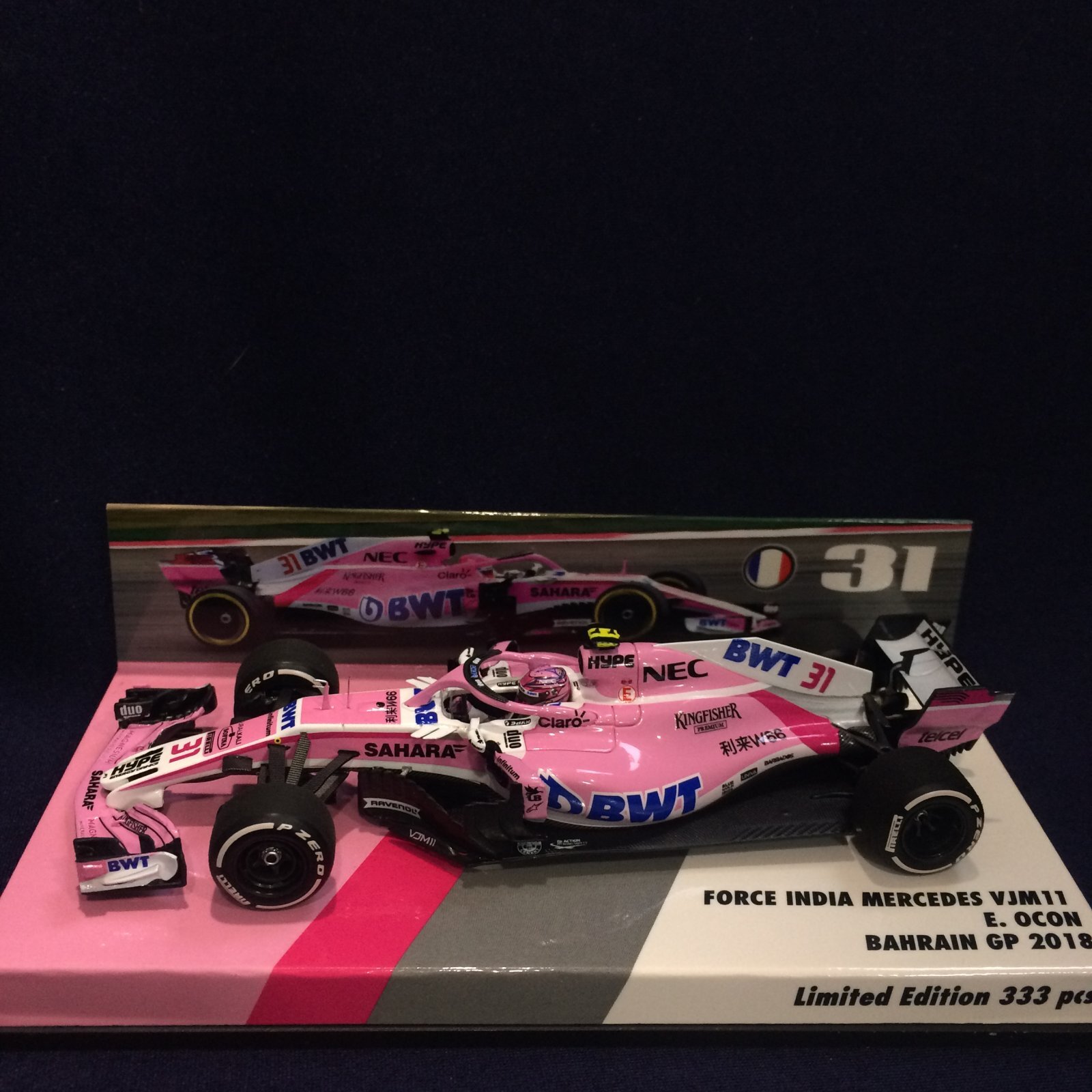 画像1: セカンドハンド品●CK MODELCARS別注●PMA1/43 FORCE INDIA MERCEDES VJM11 BAHRAIN GP 2018 (E.オコン）#31
