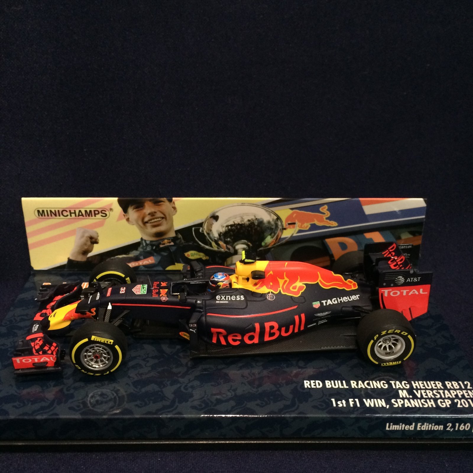 画像1: セカンドハンド品●PMA1/43 RED BULL TAG HEUER RB12 1st WIN SPANISH GP 2016 (M.フェルスタッペン）#33