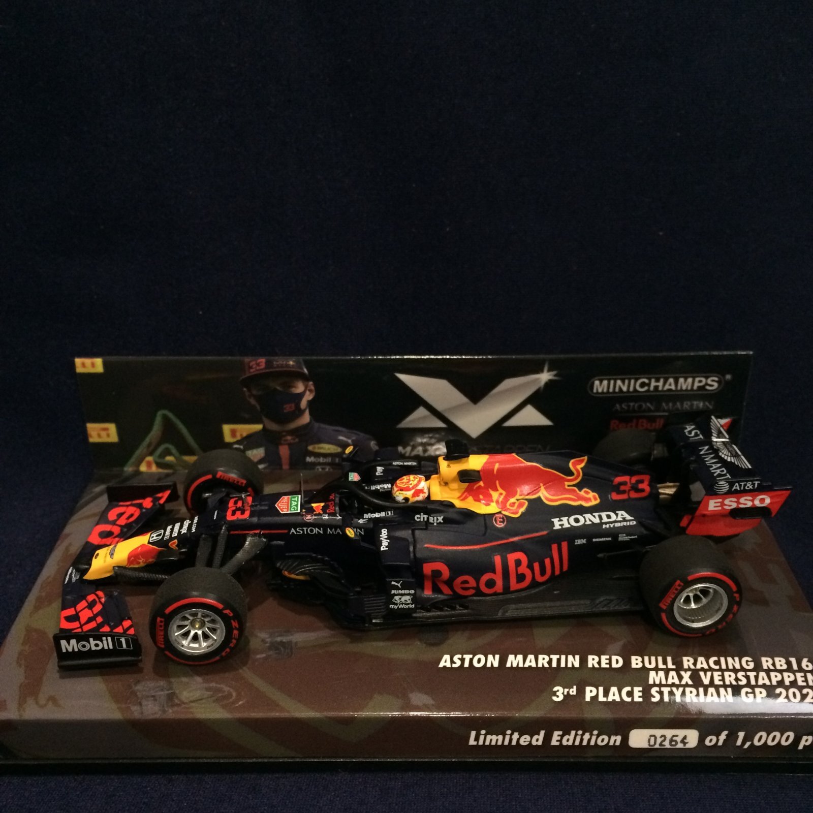 画像1: セカンドハンド品●MVショップ別注●PMA1/43 RED BULL HONDA RB16 3rd PLACE STYRIAN GP 2020 (M.フェルスタッペン）#33