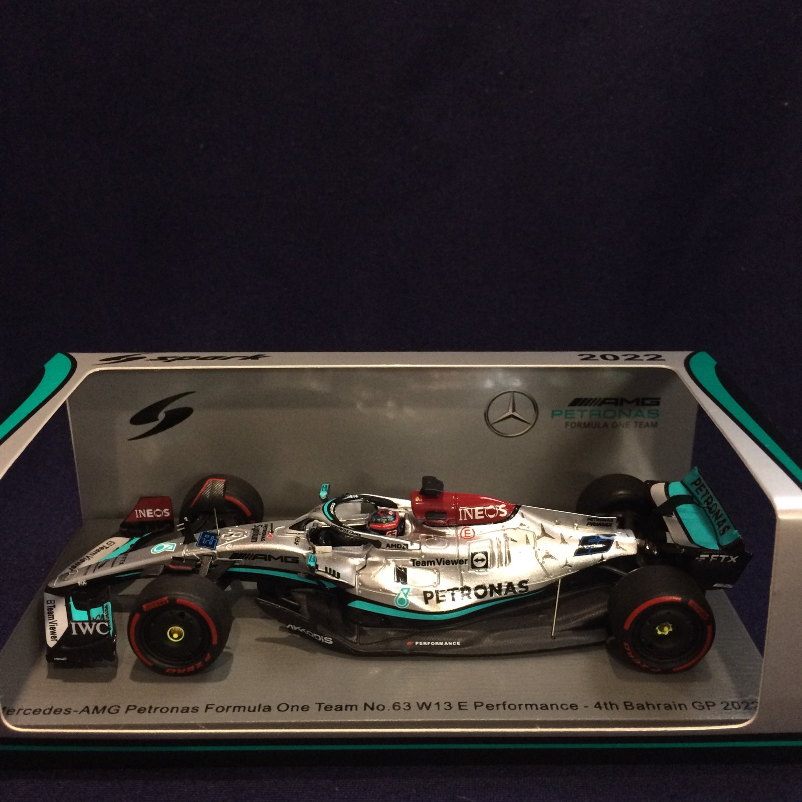 画像1: セカンドハンド品●SPARK 1/43 MERCEDES-AMG PETRONAS W13 4th BAHRAIN GP 2023 (G.ラッセル）#63