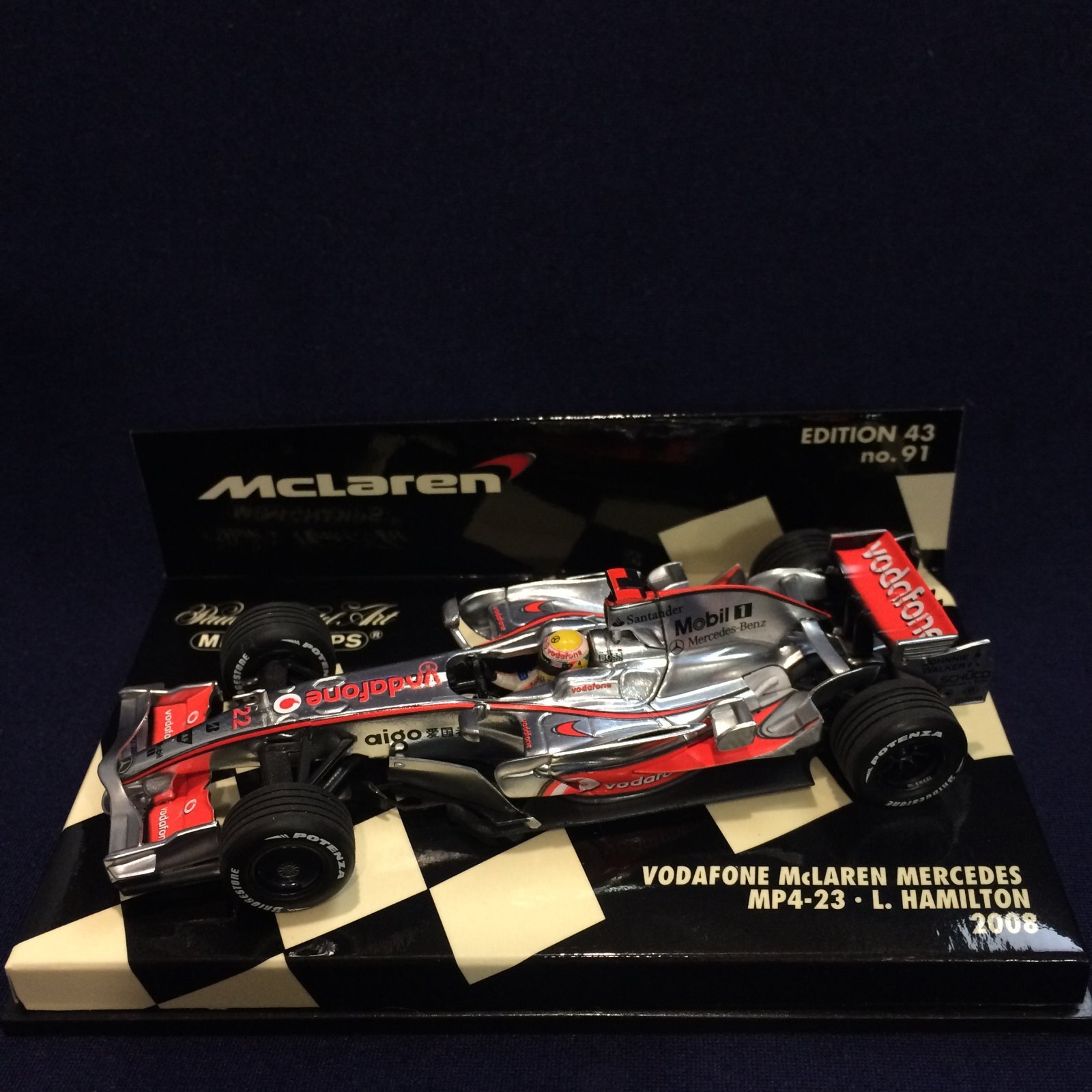 画像1: セカンドハンド品●PMA1/43 VODAFONE McLAREN MERCEDES MP4-23 (L.ハミルトン）2008 #22