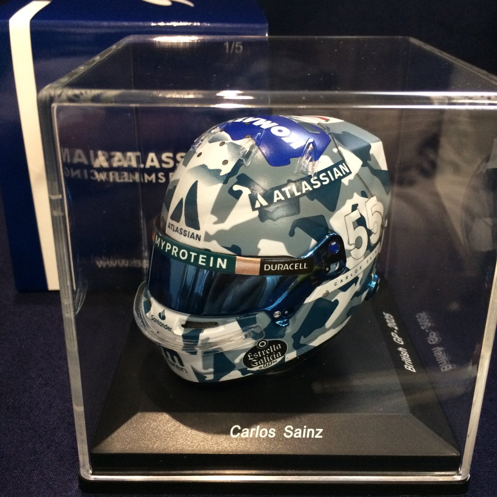 画像1: 新品正規入荷品●SPARK1/5 WILLIAMS BRITISH GP 2025 (C.サインツ）ミニヘルメット