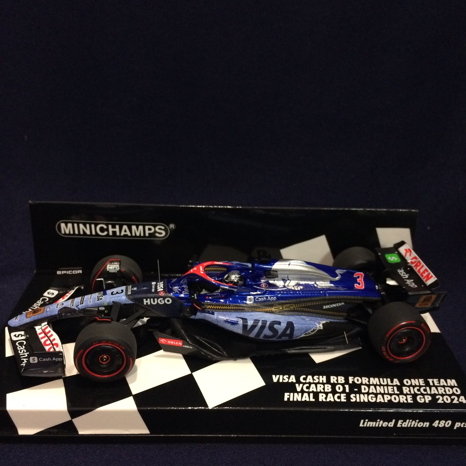 画像1: 新品正規入荷品●PMA 1/43 VISA CASH RB VCARB 01 FINAL RACE SINGAPORE GP 2024 (D.リカルド）#3