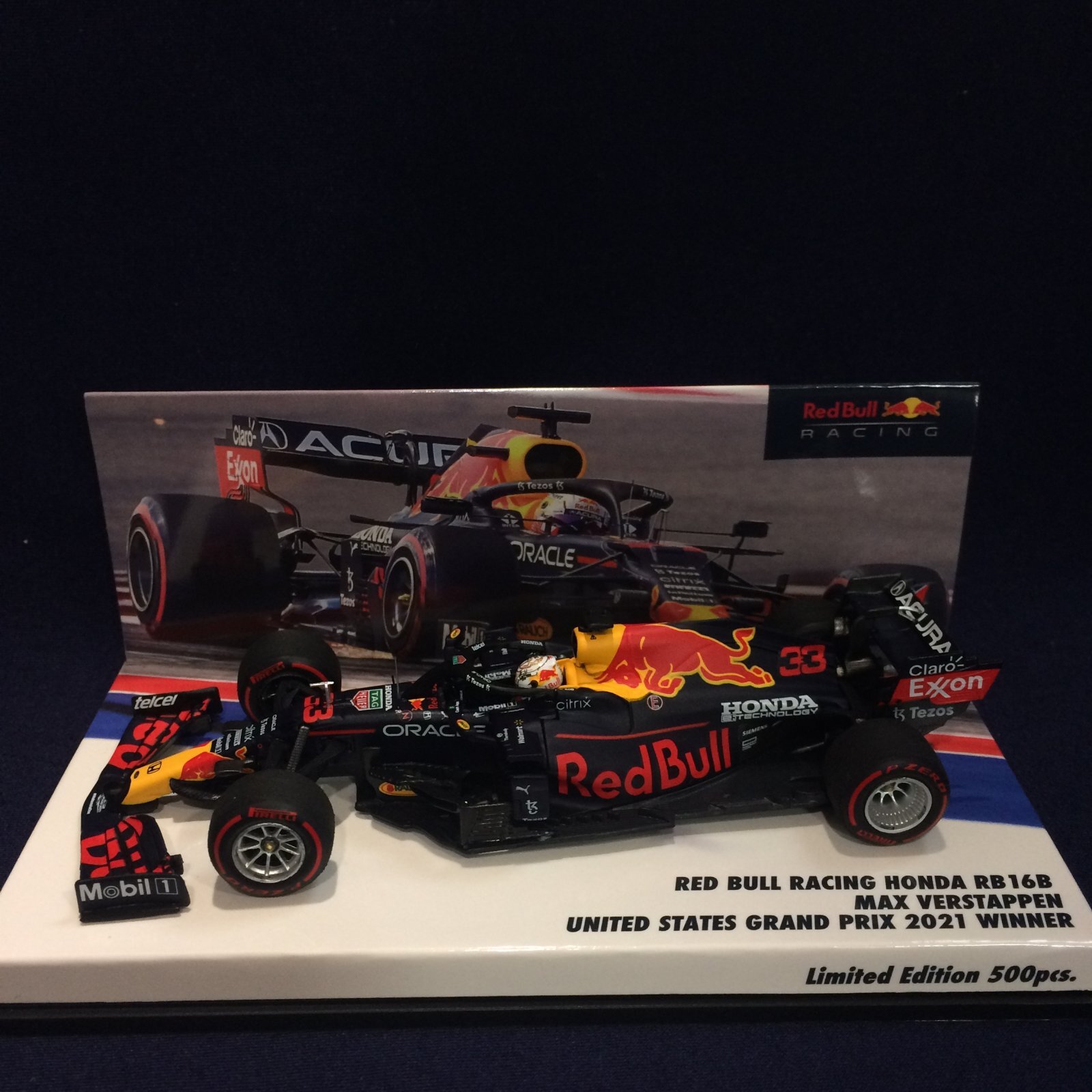 画像1: セカンドハンド品●ユーロスポーツ別注●PMA 1/43 RED BULL HONDA RB16B WINNER US GP 2021 (M.フェルスタッペン）#33
