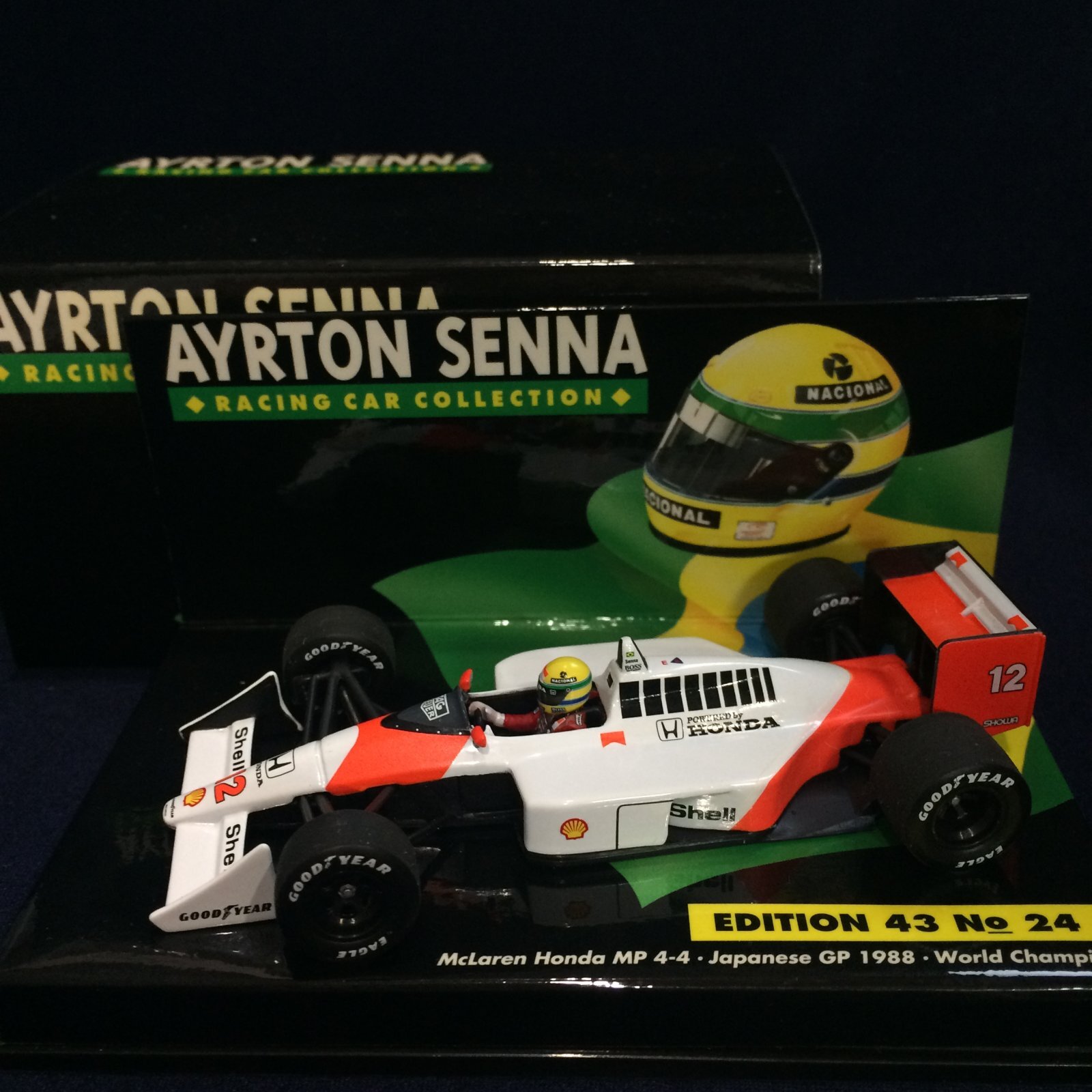 画像1: セカンドハンド品●PMA1/43 セナコレNo24 McLAREN HONDA MP4/4 JAPANESE GP 1988 WORLD CHAMPION (A.セナ）#12