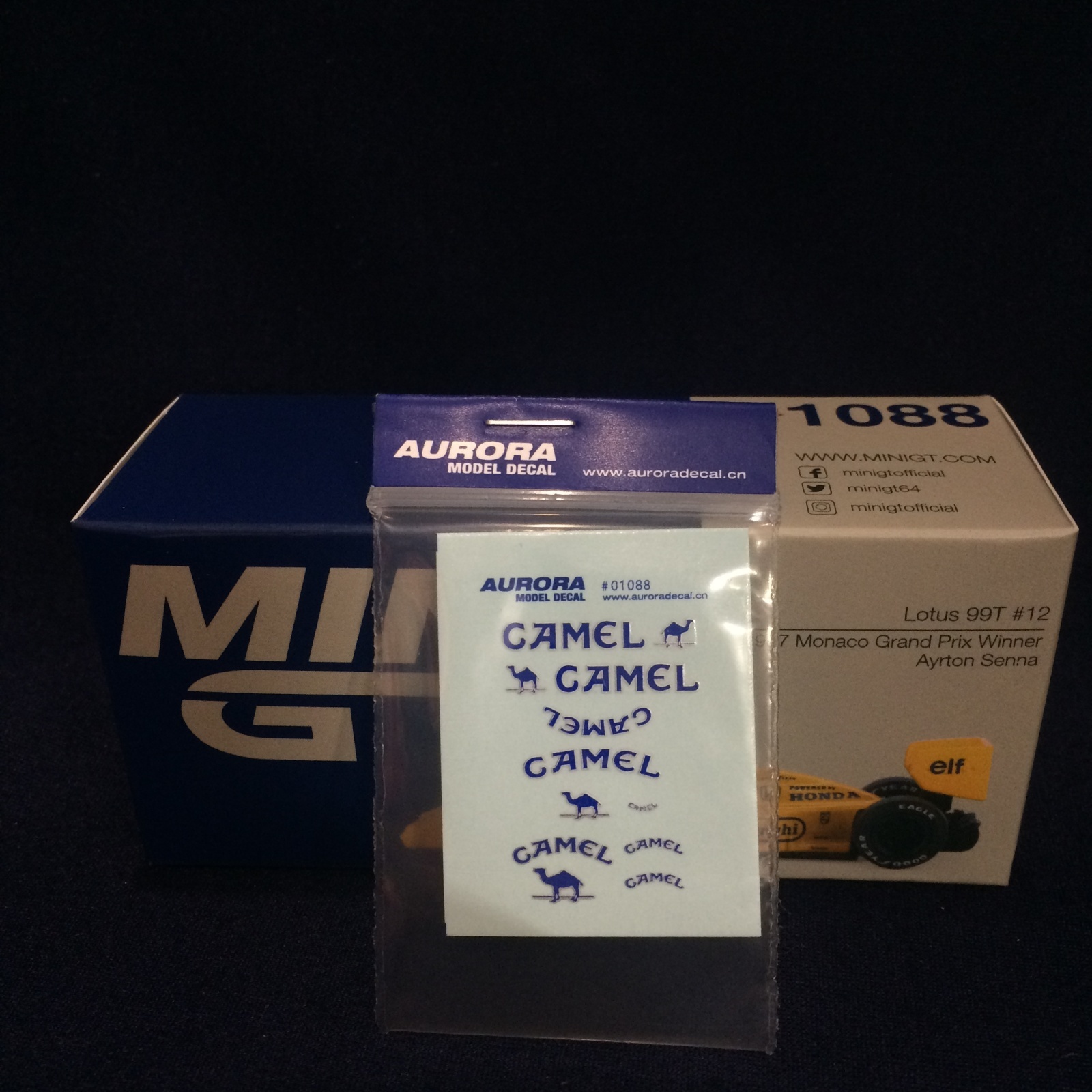 画像: 新品正規入荷品●MINI GT 1/64 LOTUS HONDA 99T MONACO GP 1987 (A.セナ）#12 ※専用デカール付
