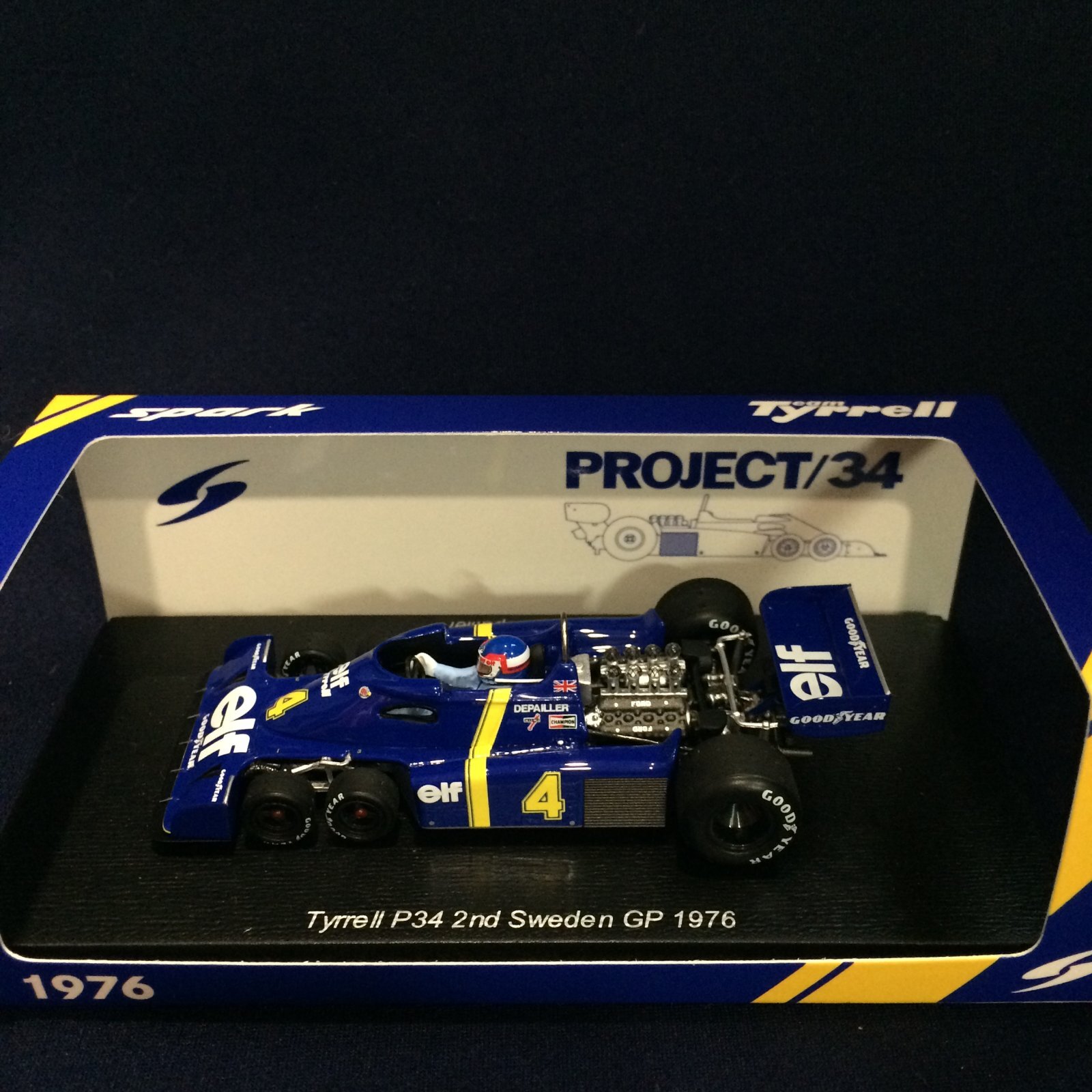 画像1: 新品正規荷品●SPARK1/43 TYRRELL P34 2nd SWEDEN GP 1976 (P.デパイエ）#4