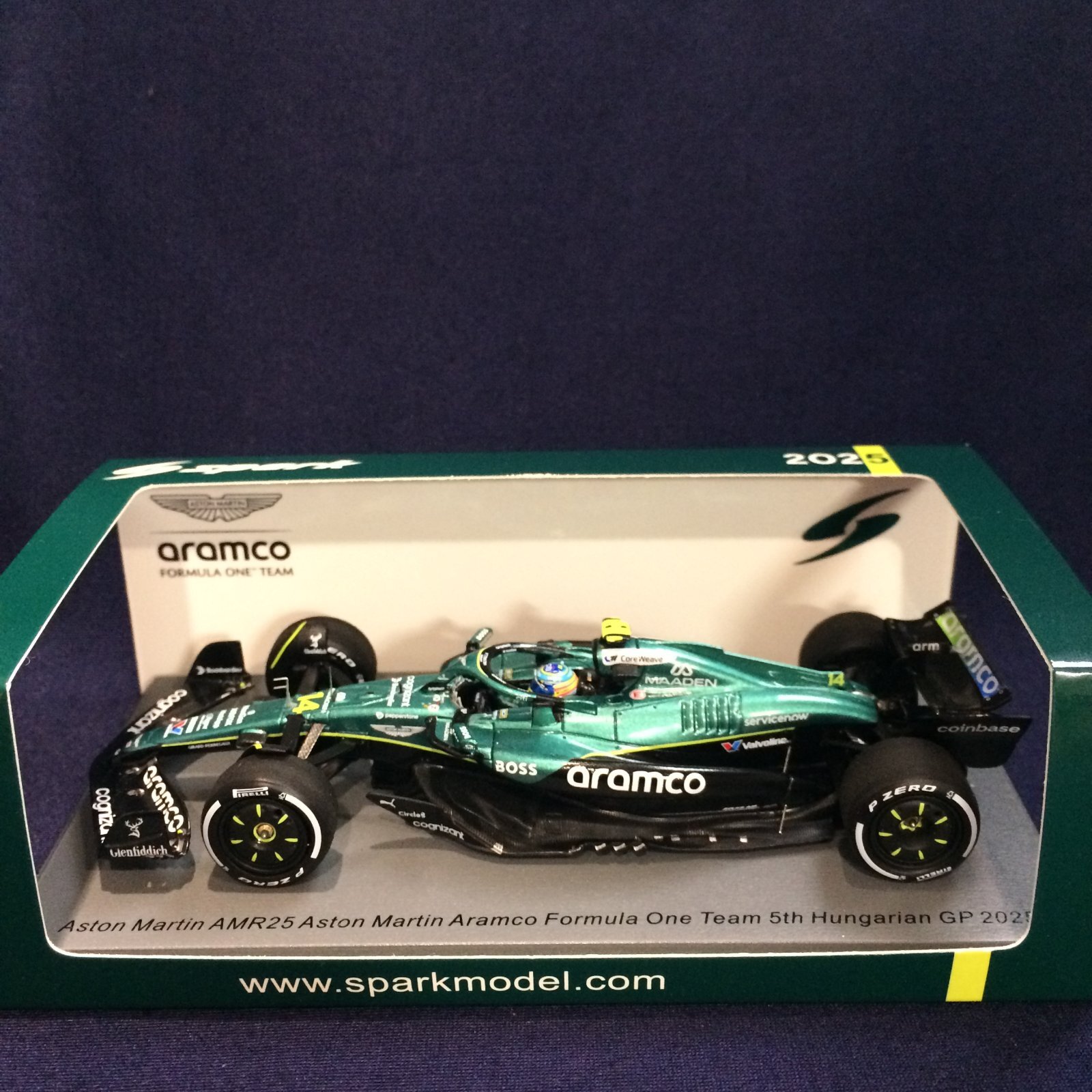 画像1: 新品正規荷品●SPARK1/43 ASTON MARTIN AMR25 5th HUNGARIAN GP 2025 (f.アロンソ）#14
