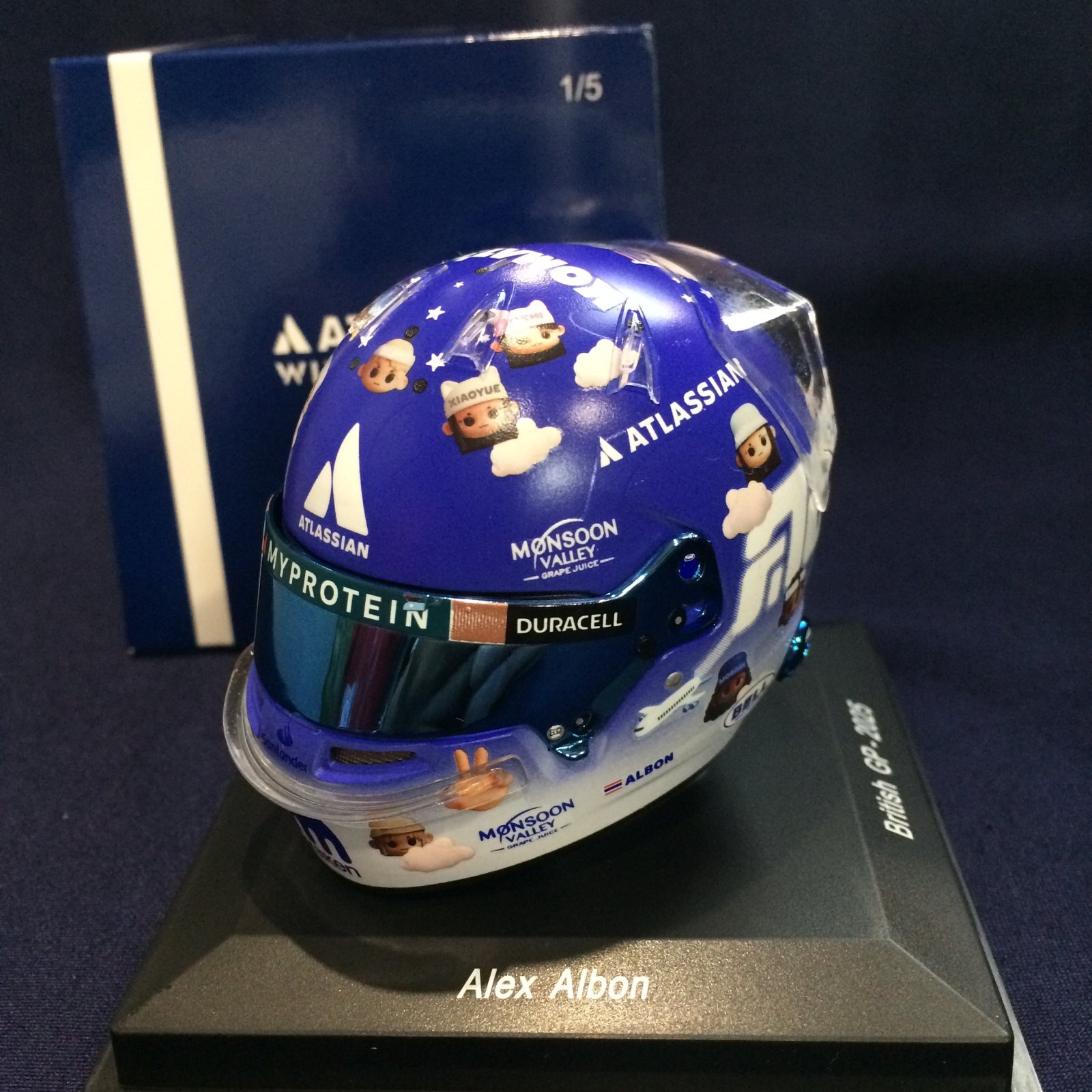画像1: 新品正規入荷品●SPARK1/5 WILLIAMS BRITISH GP 2025 (A.アルボン）ミニヘルメット