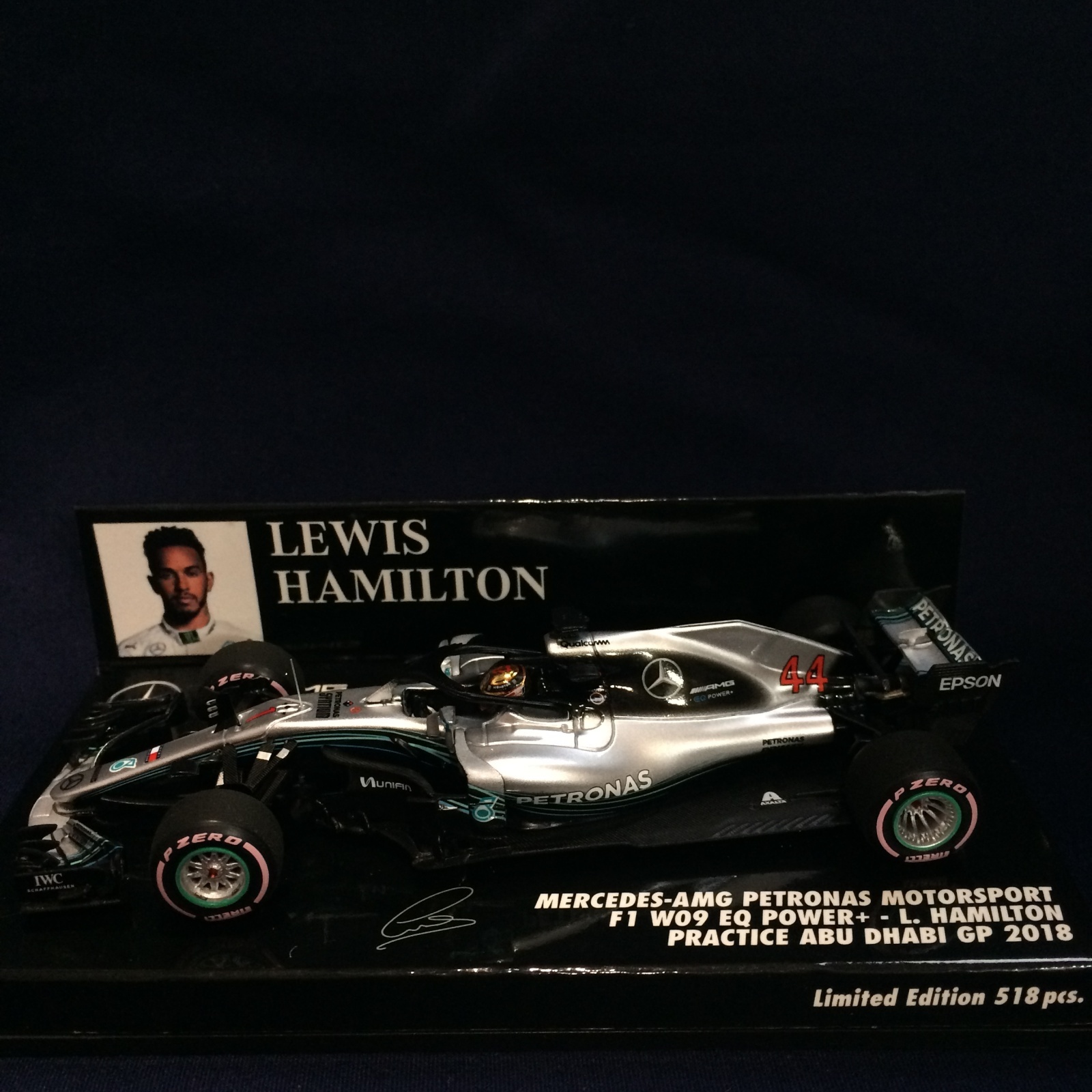 画像1: セカンドハンド品●PMA 1/43 MERCEDES-AMG W09 PRACTICE ABU DHABI GP 2018 (L.ハミルトン）※希少フロントノーズカーナンバー１