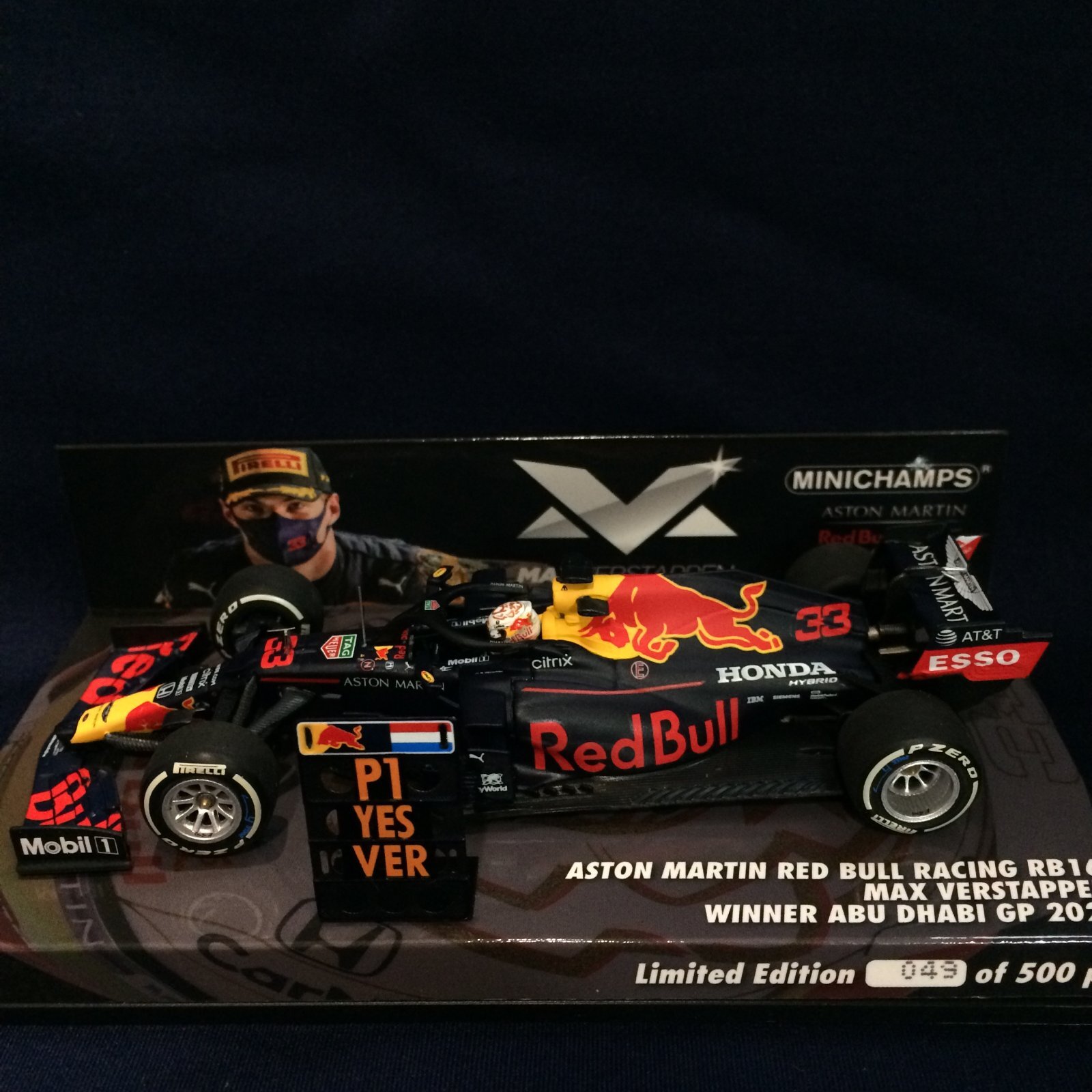 画像1: セカンドハンド品●MVショップ別注●PMA 1/43 RED BULL HONDA RB16 WINNER ABU DHABI GP 2020 (M.フェルスタッペン）#33