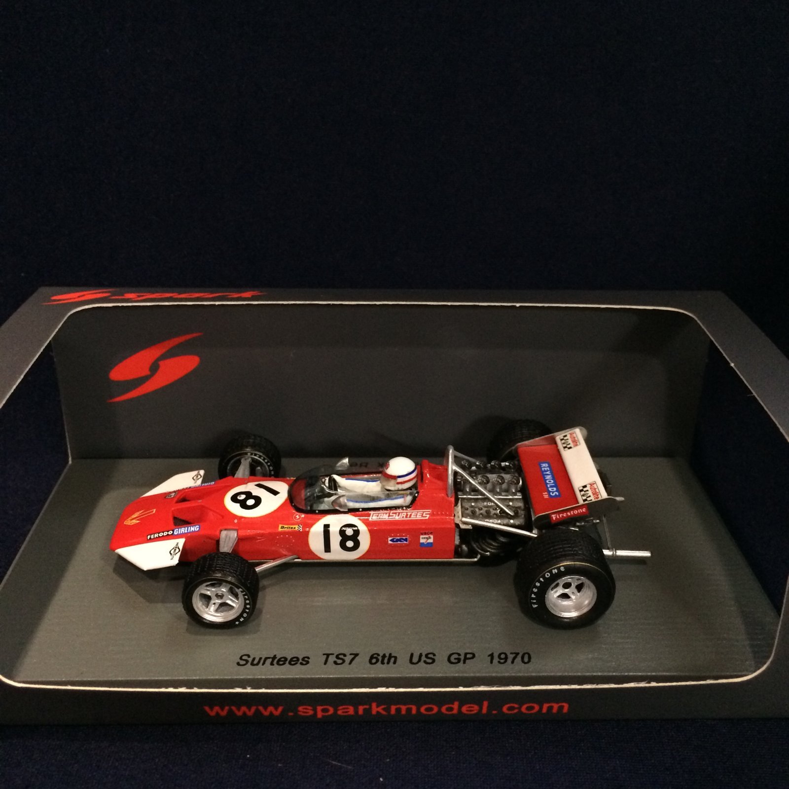 画像1: セカンドハンド品●SPARK1/43 SURTEES TS7 6TH US GP 1970 (D.BELL) #18