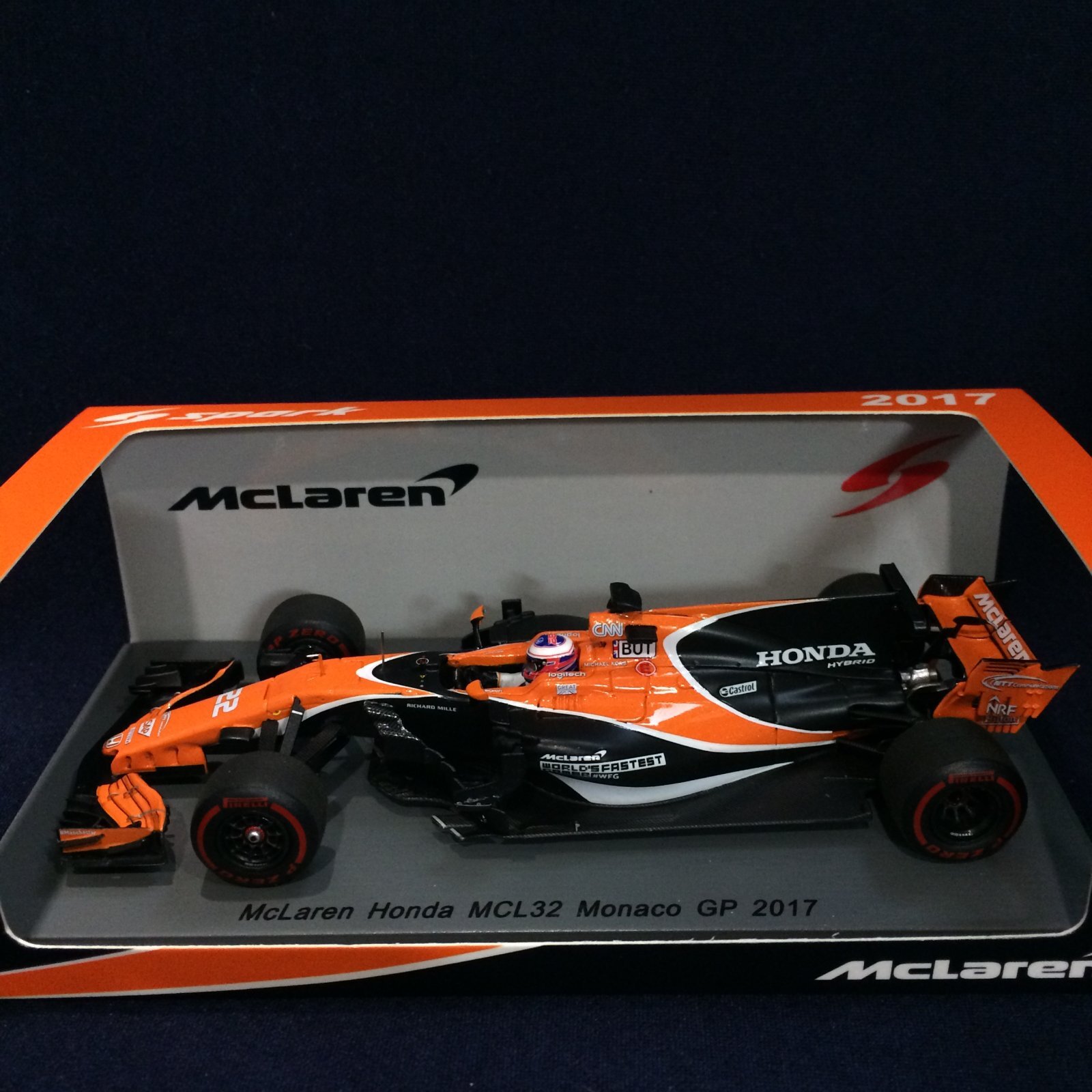 画像1: セカンドハンド品●SPARK 1/43 McLAREN HONDA MCL32 MONACO GP 2017 (J.バトン）#22