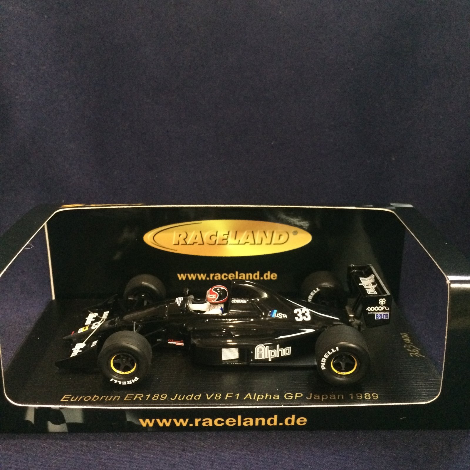 画像1: セカンドハンド品●RACELAND別注●SPARK 1/43 EUROBRUN ER189 JUDD JAPAN GP 1989 (O.LARRAURI）#33