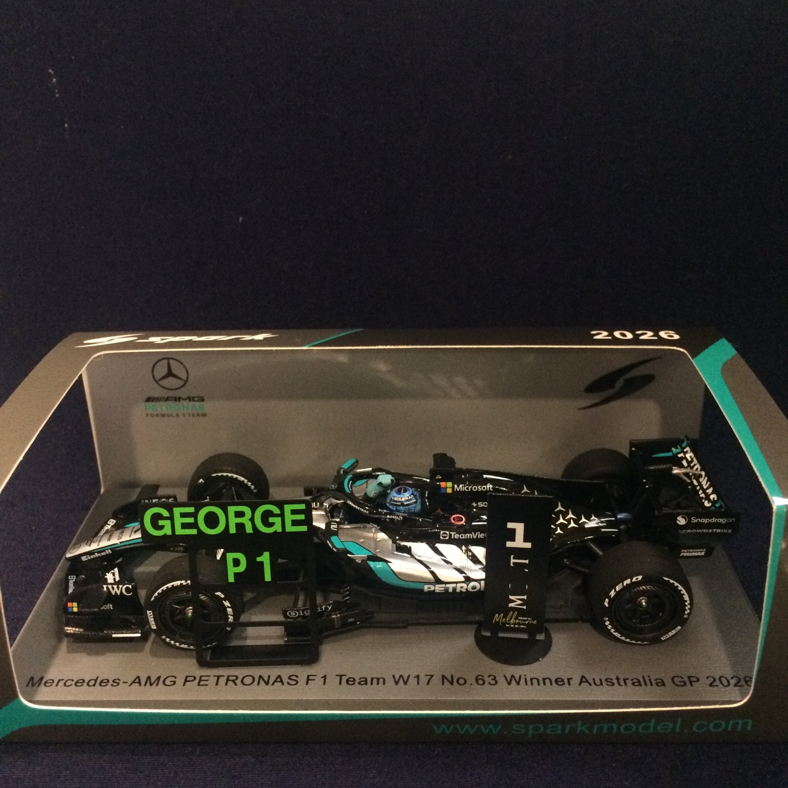 画像1: 新品正規荷品●SPARK1/43 MERCEDES-AMG W17 WINNER AUSTRALIA GP 2026 (G.ラッセル） #63