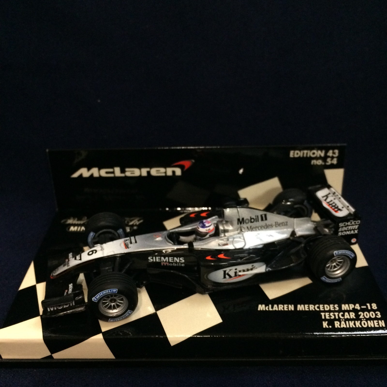 画像1: セカンドハンド品●PMA1/43 McLAREN MERCEDES MP4-18 TESTCAR 2003 (K.ライコネン）
