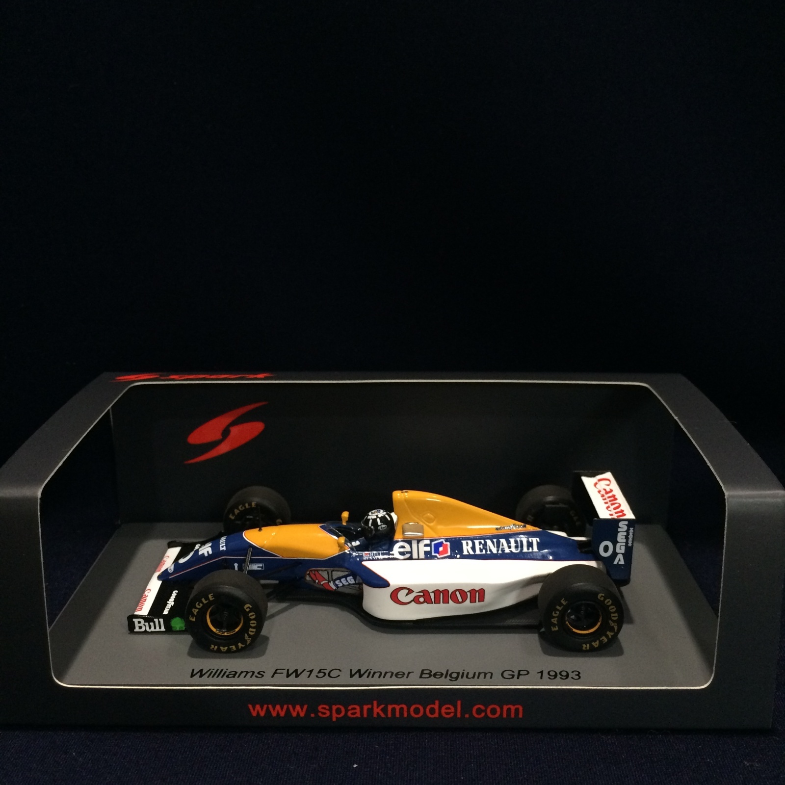 画像1: 新品正規荷品●SPARK1/43 WILLIAMS FW15C WINNER BELGIUM GP 1993 (D.ヒル）#0