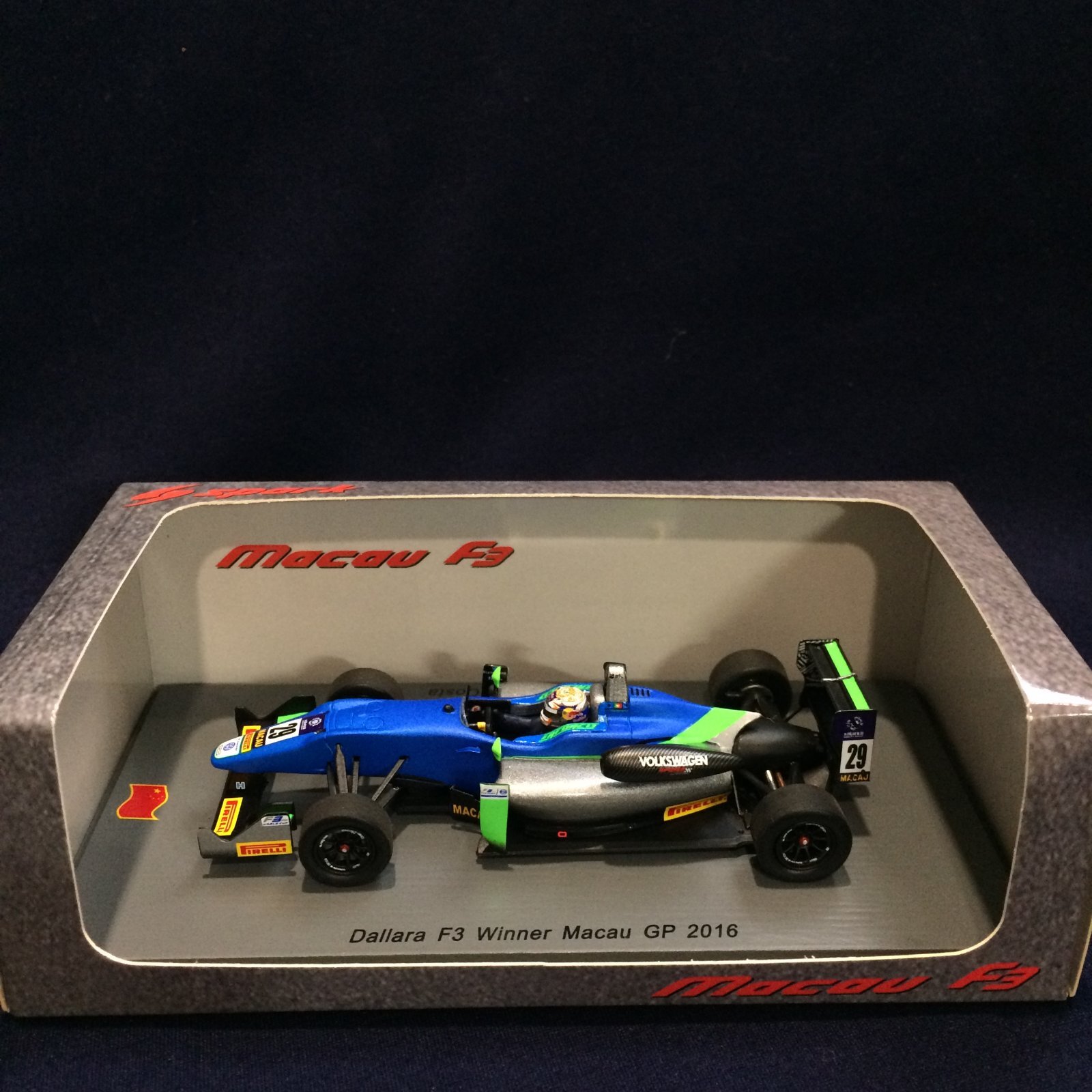 画像1: セカンドハンド品●SPARK1/43 DALLARA F3 WINNER MACAU GP 2016 (A.F.de COSTA) #29