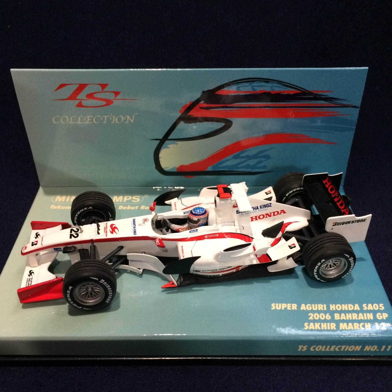 画像1: セカンドハンド品●TSBOX●PMA1/43 SUPER AGURI HONDA SA05 BAHRAIN GP (佐藤琢磨）2006 #22