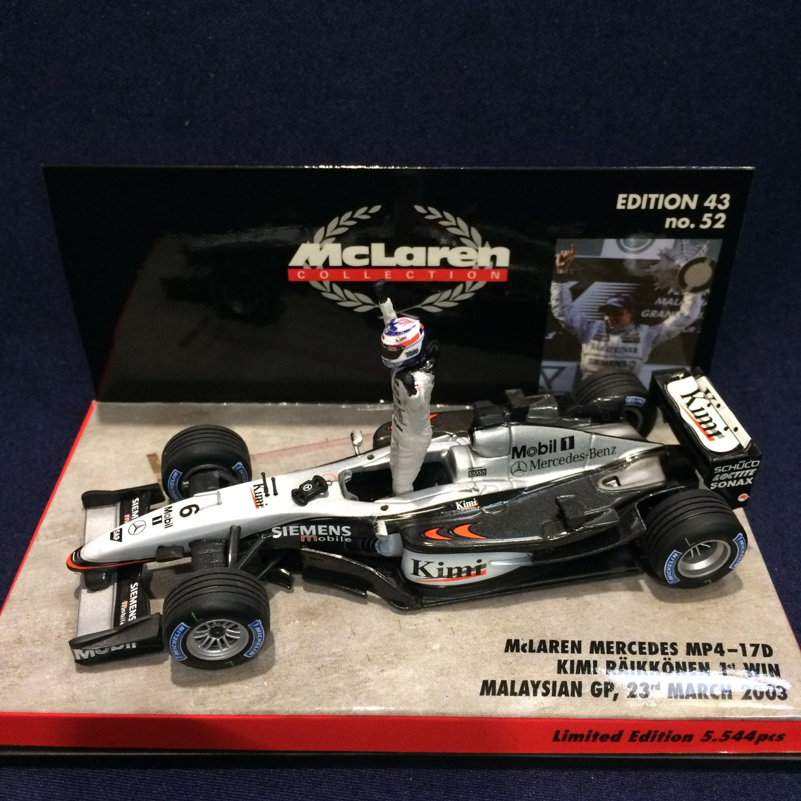 画像1: セカンドハンド品●PMA1/43 McLAREN MERCEDES MP4-17D 1st WIN MALAYSIAN GP 2002 (K.ライコネン）#6
