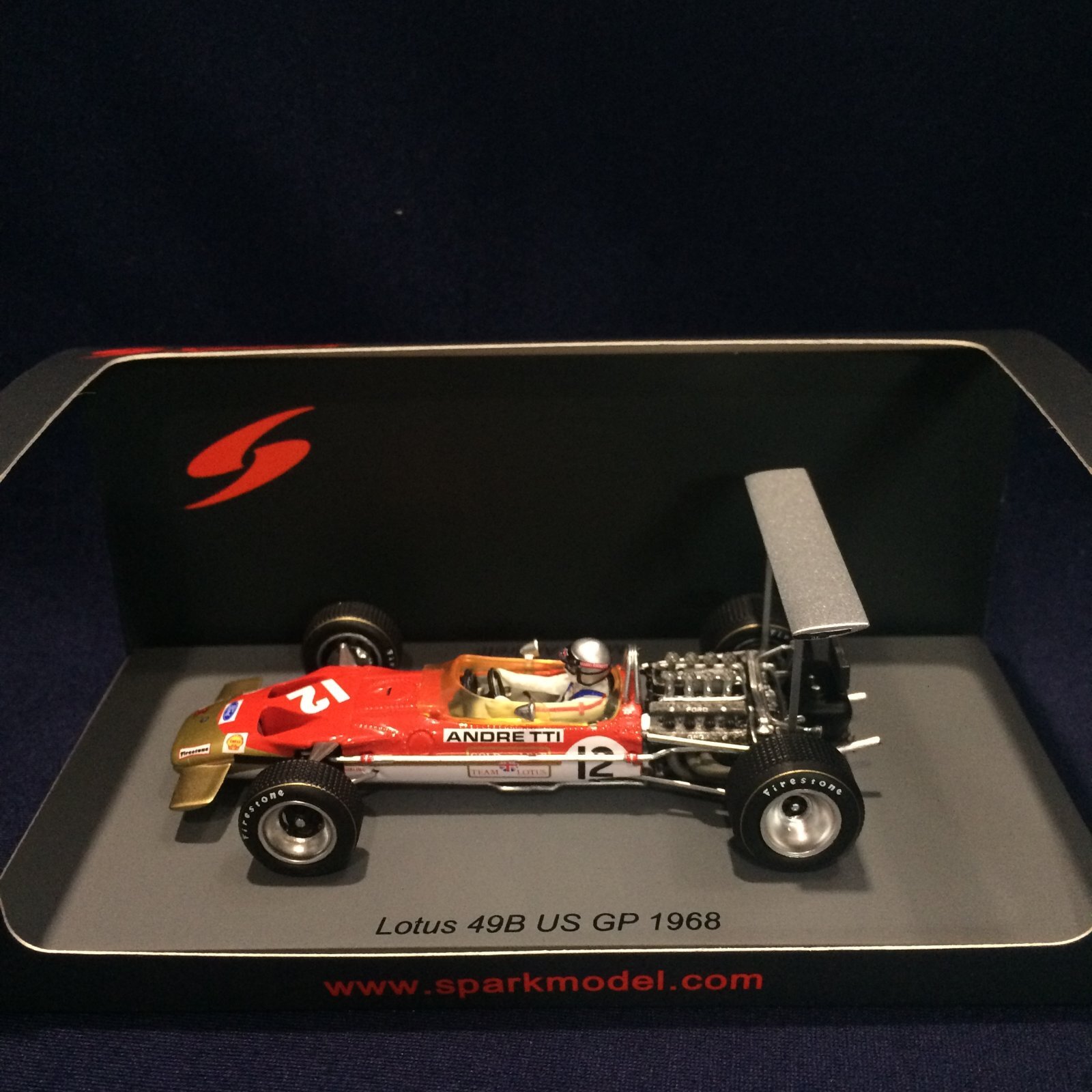 画像1: 新品正規荷品●SPARK1/43 LOTUS 49B US GP 1968 (M.アンドレッティ) #12
